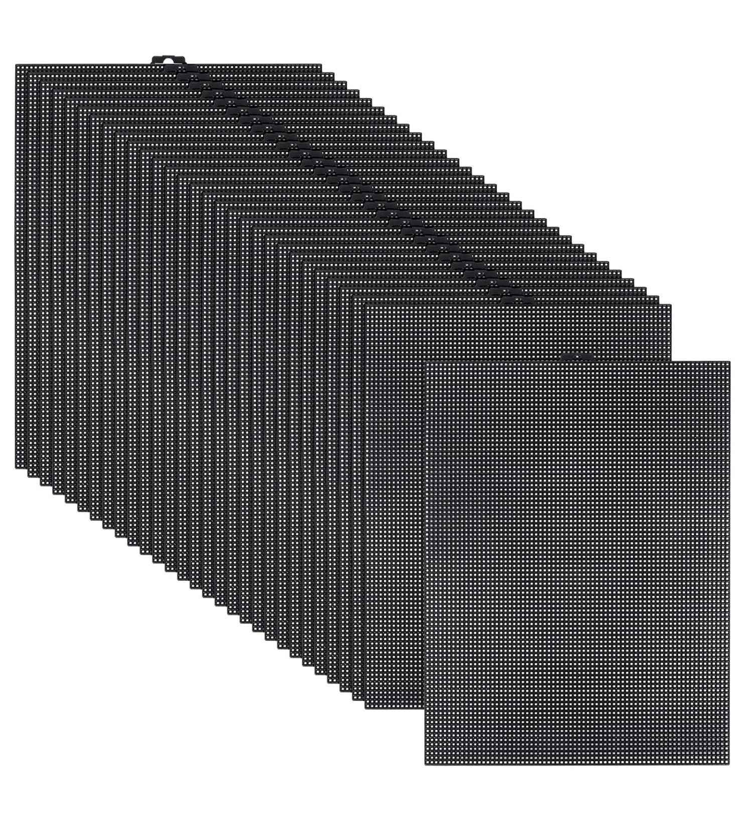 30 Pack 7 Count Black Plastic Mesh Canvas Sheets for Embroidery & Crafting - Buy Online on GoSupps.com
