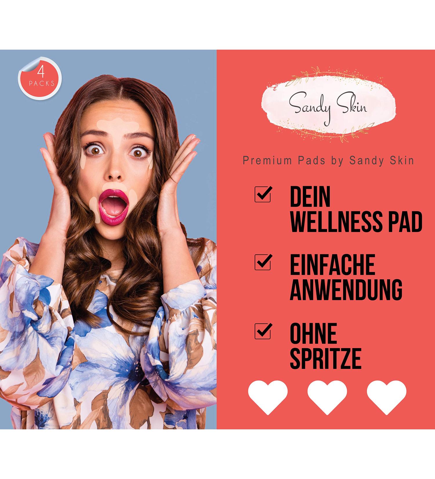 Sandyskin Facial Plaster & Eye Pads | 165 x Face Pads for Wrinkle Reduction | Smooth Facial Folds & Eye Stripes | Free Shipping Worldwide - Buy Online on GoSupps.com