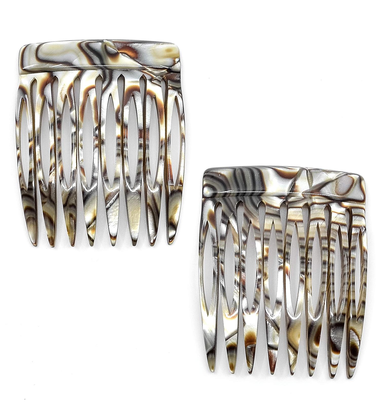 Camila Paris Handmade Onyx French Hair Side Comb CP2332/2 | Small Twist Combs | Strong Hold Hair Clips for Women | Made in France - Buy Online on GoSupps.com