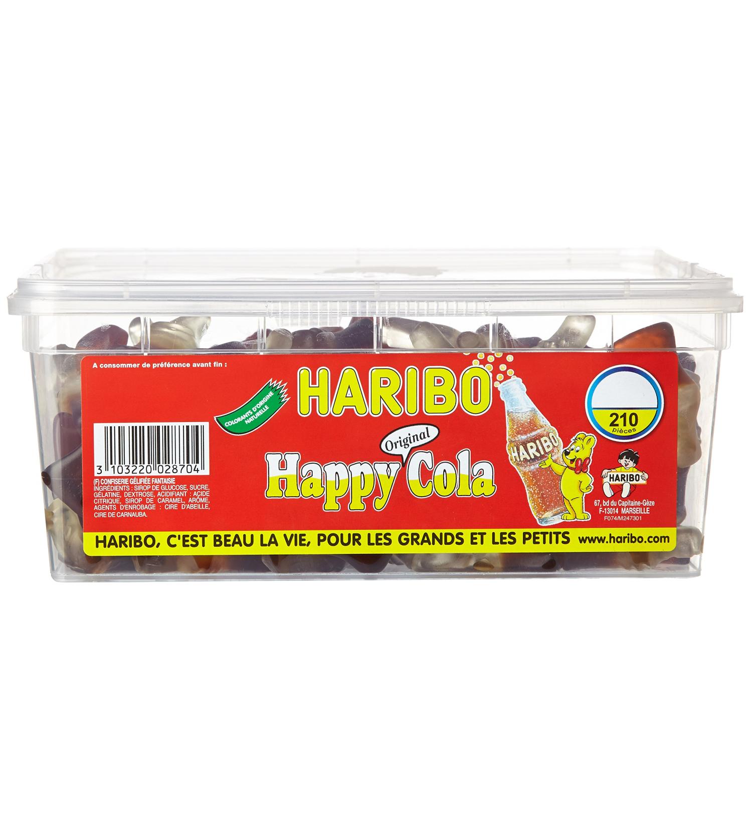 Haribo Happy Cola Jelly Candy x 210 Pieces 1.1 kg - Buy Online on GoSupps.com