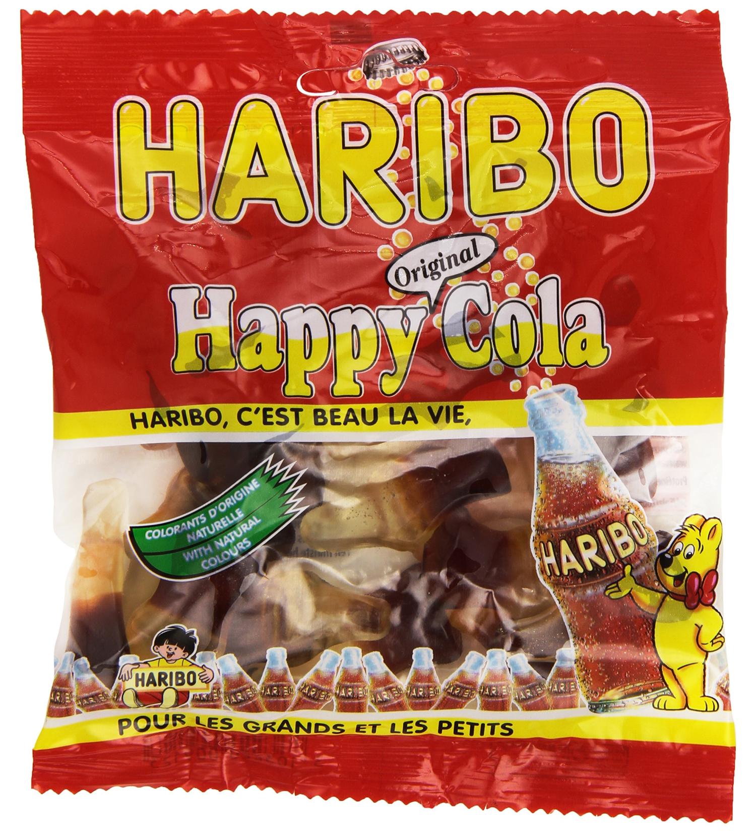 HARIBO - Happy Cola - Bonbons Sans Colorants Artificiels - 10 Sachets de 120 g Boite - Buy Online on GoSupps.com