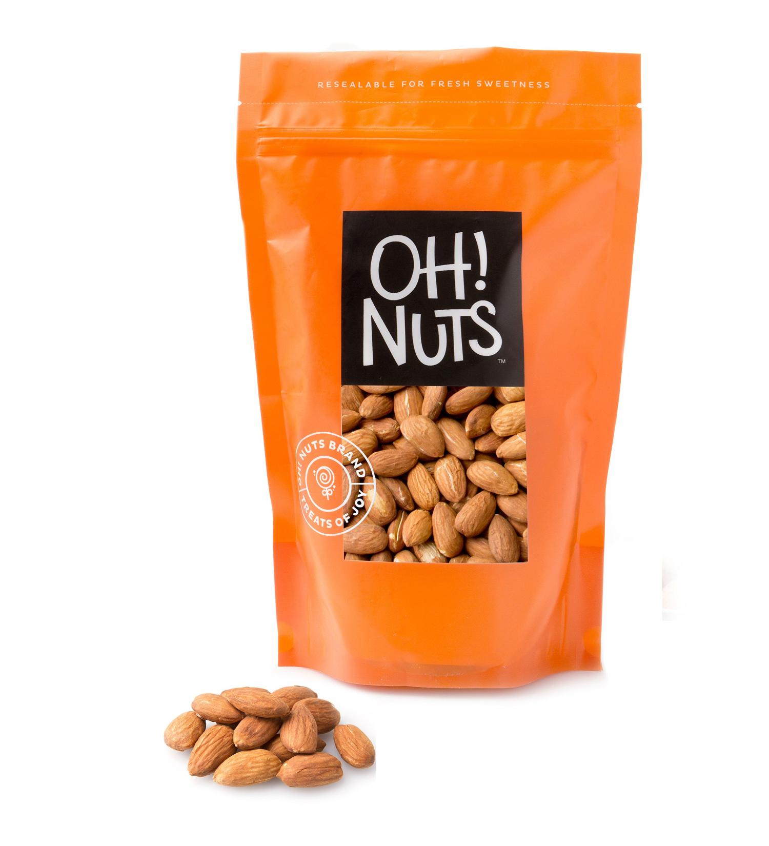 Organic Dry Roasted Unsalted Almonds - 2lb Resealable Bag | All-Natural Keto Snacks for Healthy Snacking | Vegan, Gluten-Free, Low Sodium - Buy Online on GoSupps.com