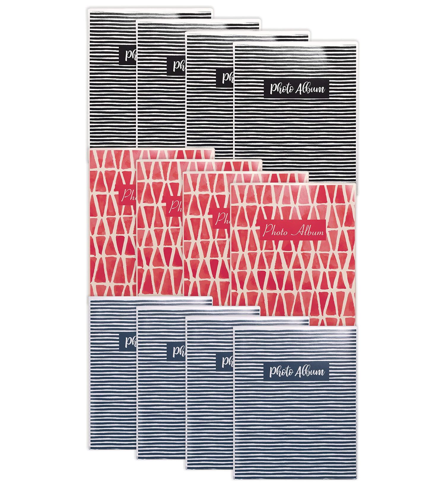 36 Photo Mini Photo Album  4 x 6 Inch  Pack of 12  Flexible Cover with Removable Decorative Inserts  Clear View Front Cover  by Better Office Products  12 Pack - Buy Online on GoSupps.com