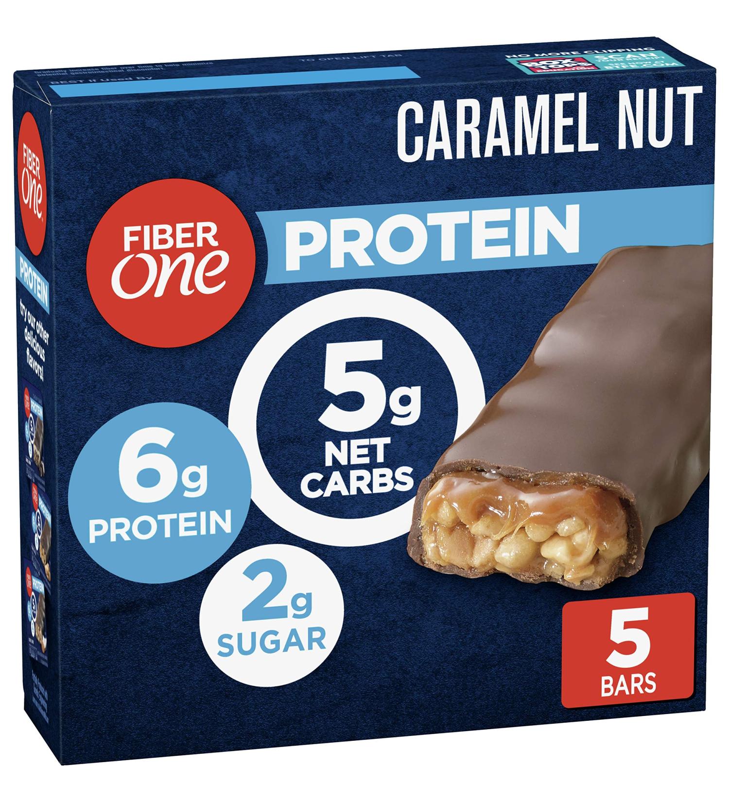 Fiber One Protein Bar Caramel Nut Chewy Bars 5.85 oz - 5 ct | Delicious & Nutritious Snack - Buy Online on GoSupps.com