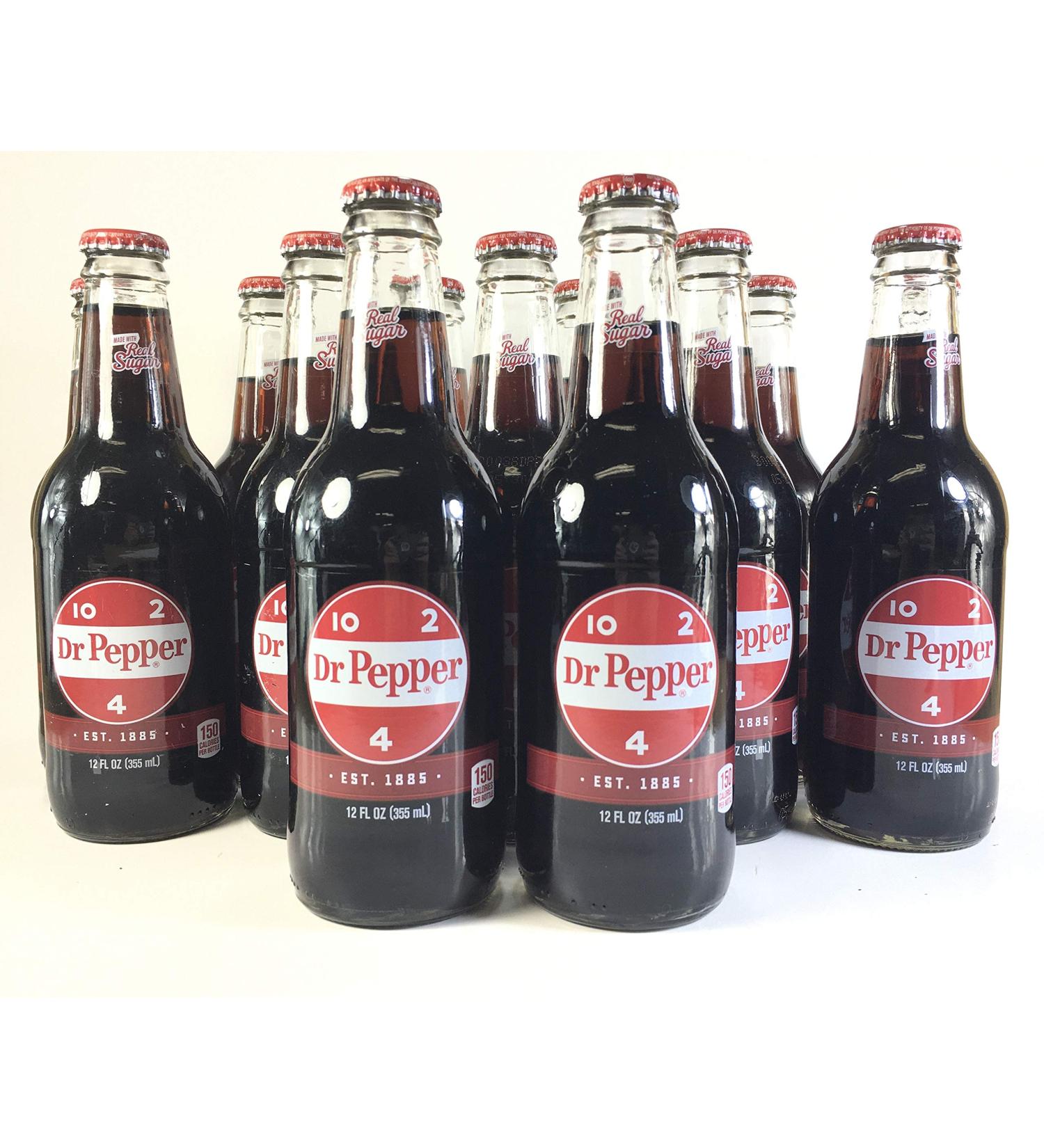 Dr. Pepper Real Sugar Soda - 12 Ounce (12 Bottles) - Buy Online on GoSupps.com