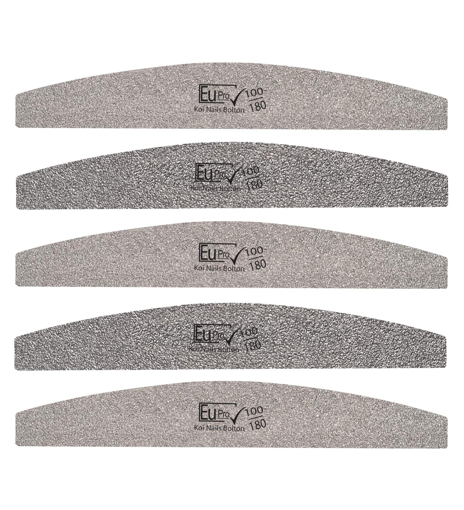 5x Nail File Silver Star 100/180 Manicure emery board files nails European Salon Grade