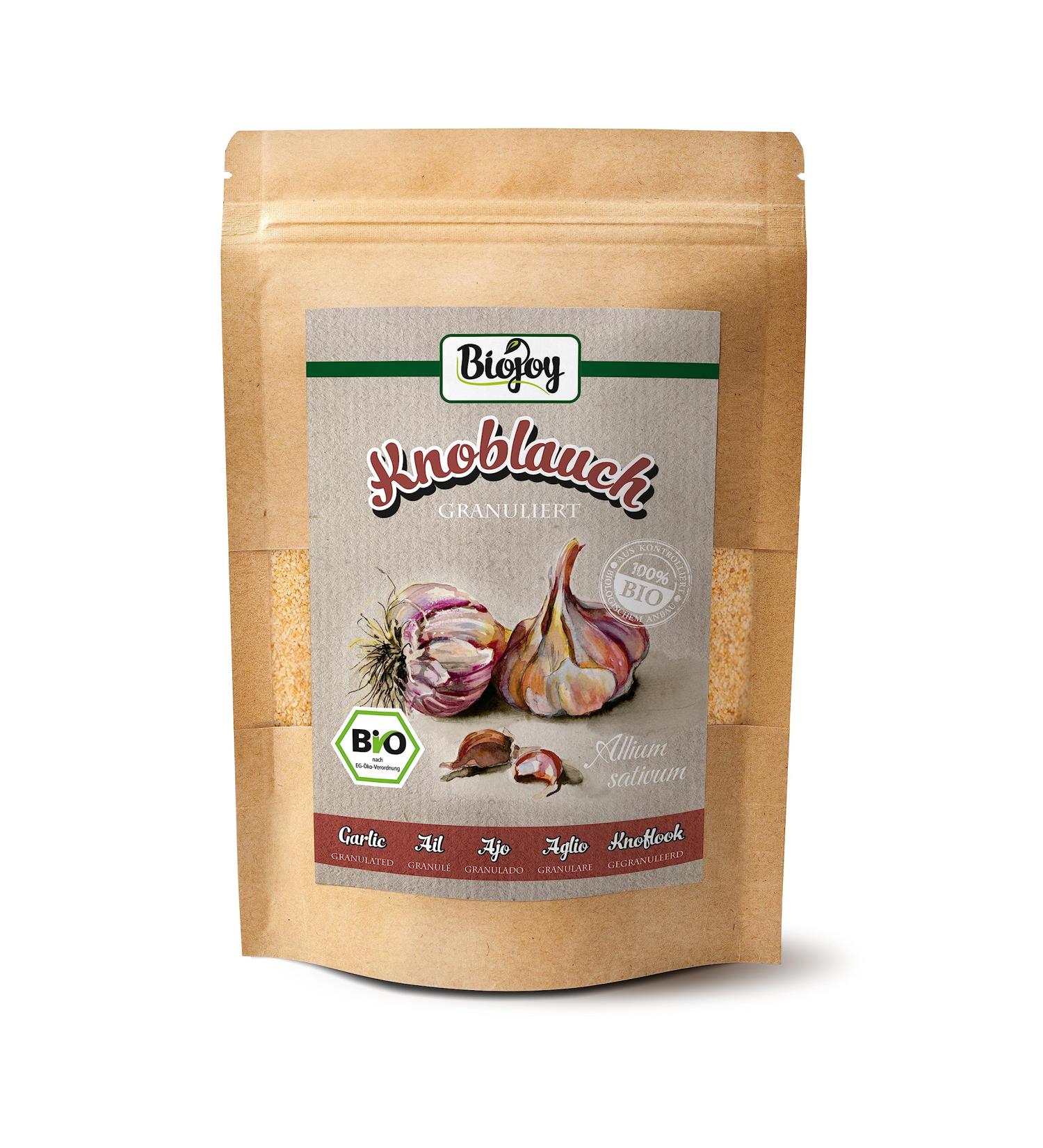 Biojoy Organic Garlic Granulated 250g | Allium Sativum | Premium Garlic Granules for Cooking & Health - Buy Online on GoSupps.com