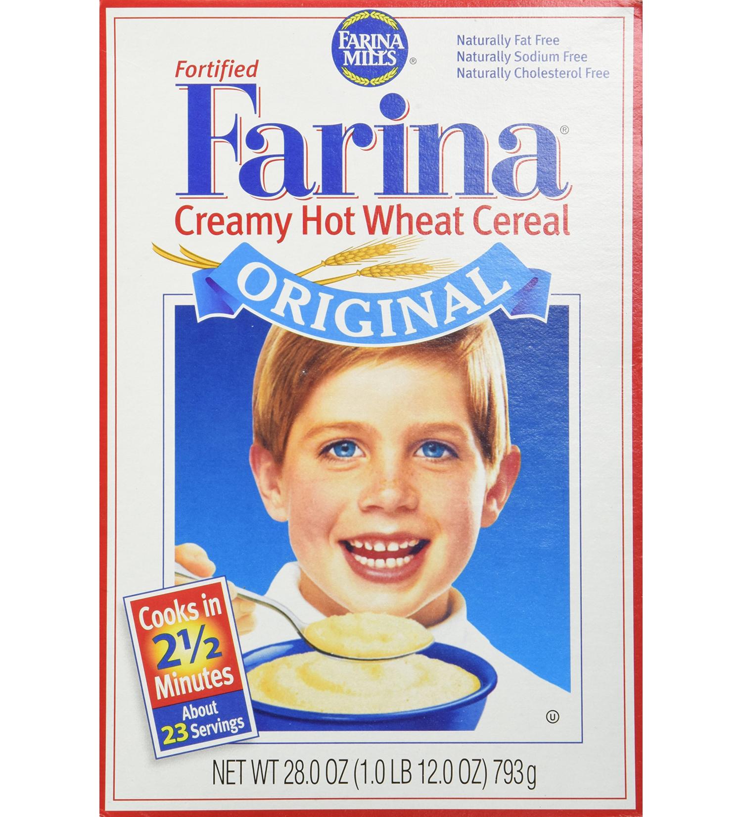 Farina Mills Fortified Farina Creamy Hot Wheat Cereal 28 oz - Nutrient-Rich Breakfast Option - Buy Online on GoSupps.com