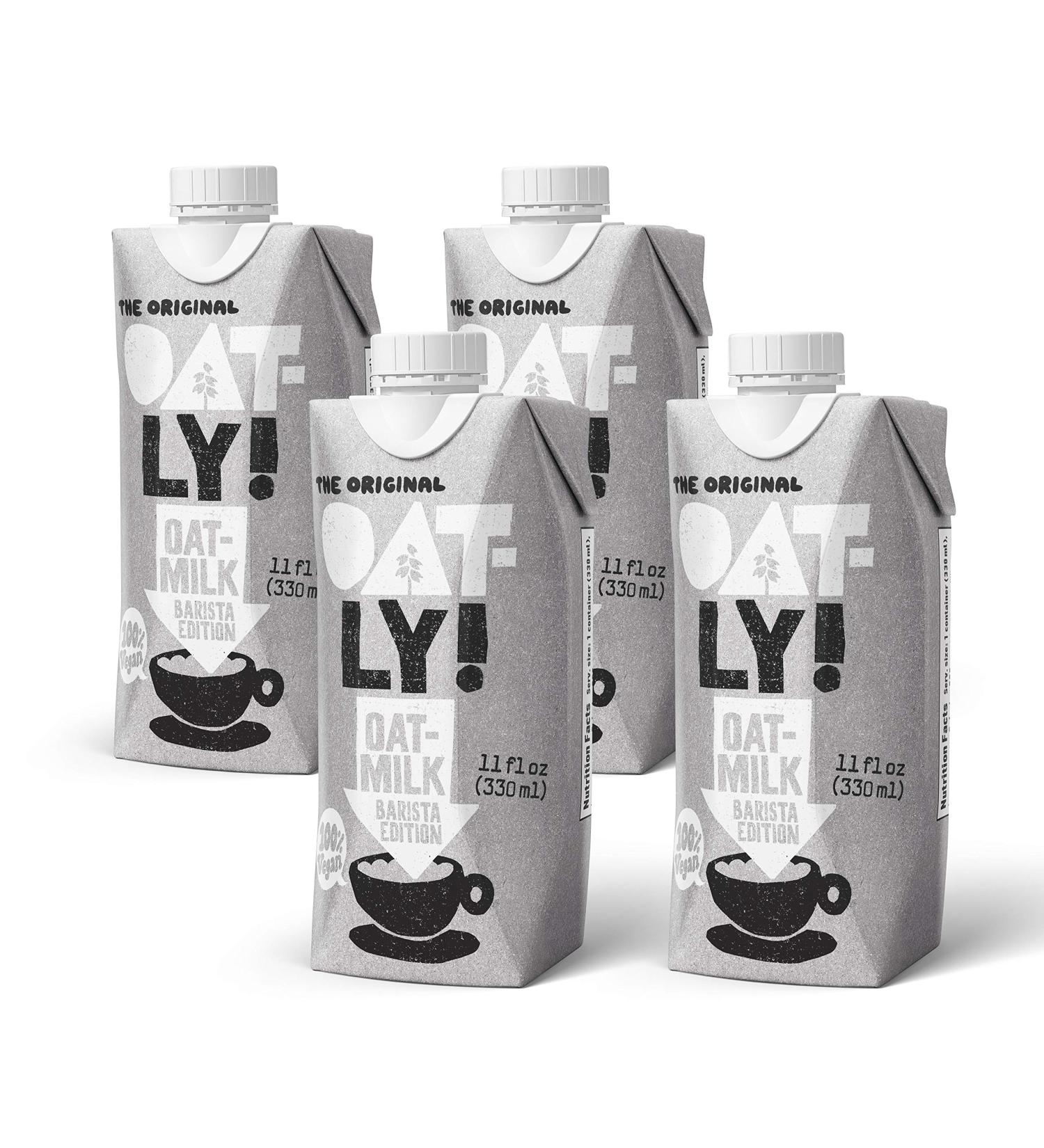 Oatly Barista Edition Oatmilk 11oz (4 Pack) - Dairy-Free, Vegan, Perfect for Coffee - Buy Online on GoSupps.com