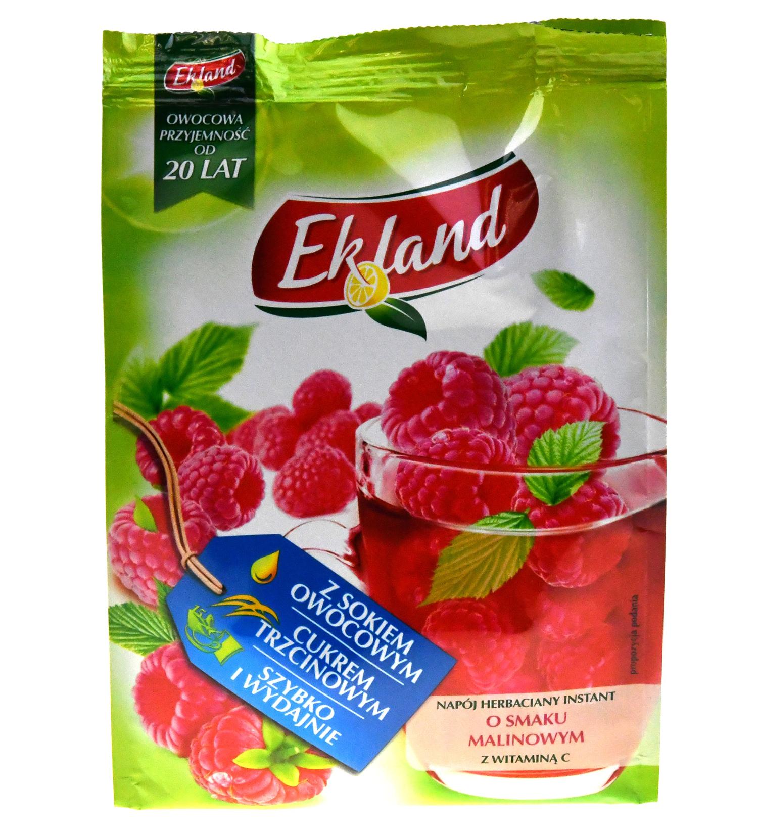 Ekland Instant Tea with Raspberry Flavour - 300g | Global Shipping Available - Buy Online on GoSupps.com