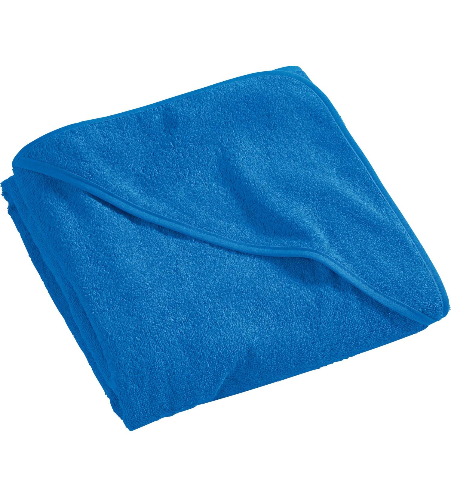 Erwin M ller Children's Kapuzenbade towel hooded towel uni frottier blue size 140x140 cm - soft fluffy strong suction -strong 100% cotton (other colors sizes) hooded towel 140x140 cm blue