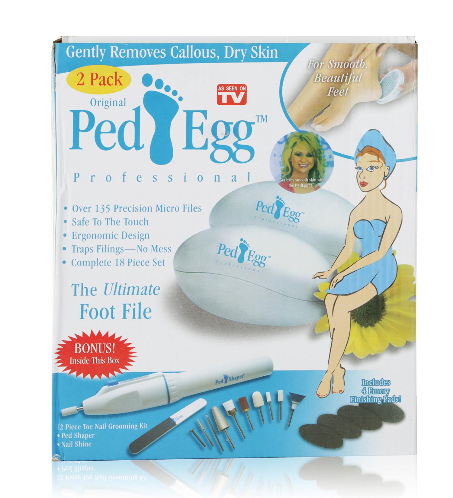 Ped Egg Professional - PLUS Ped Shaper 12 Piece Drill Toe Nail Grooming Kit