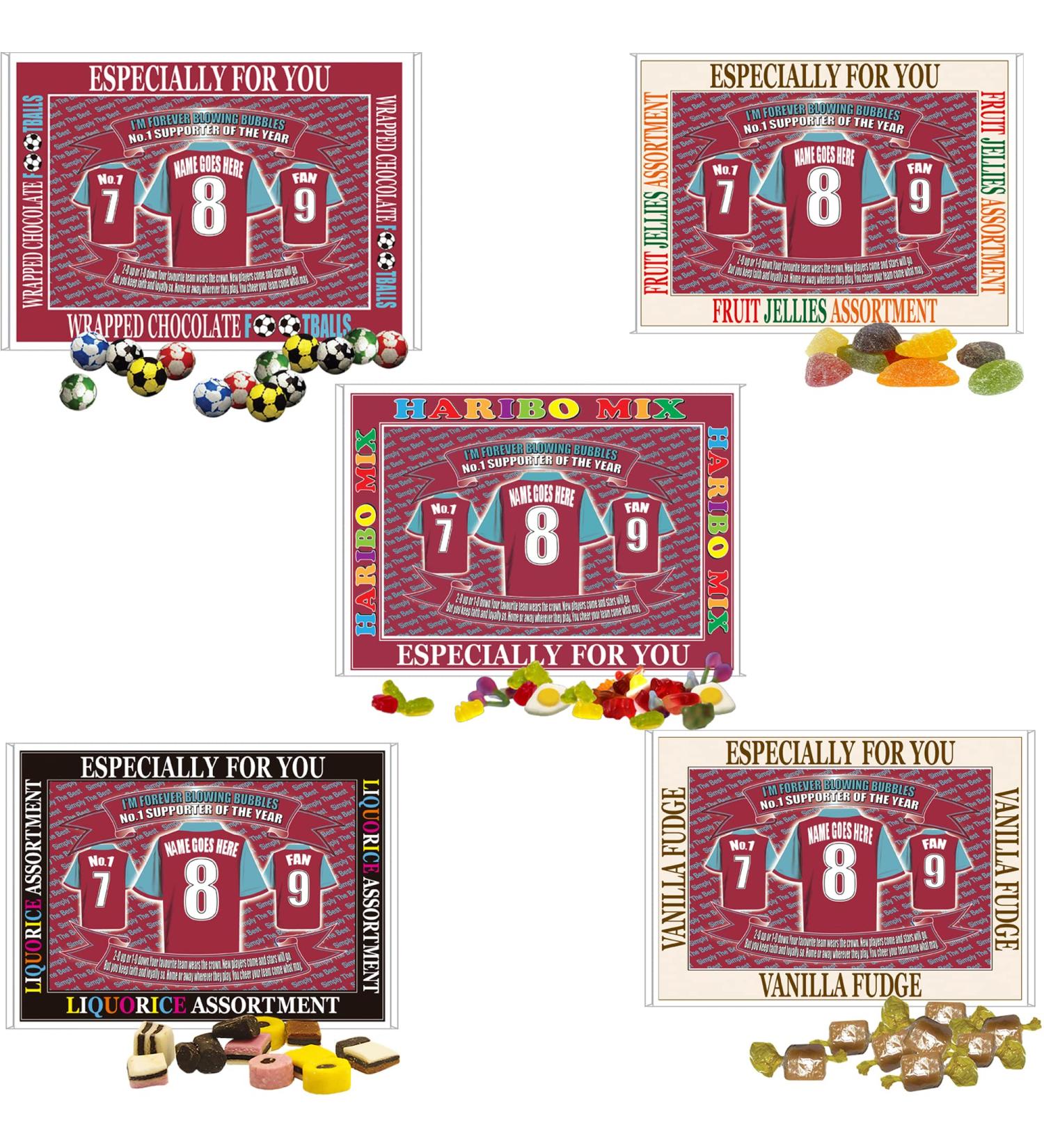 West H Utd Football Shirt Personalised Gift Boxed Sweets - Buy Online on GoSupps.com