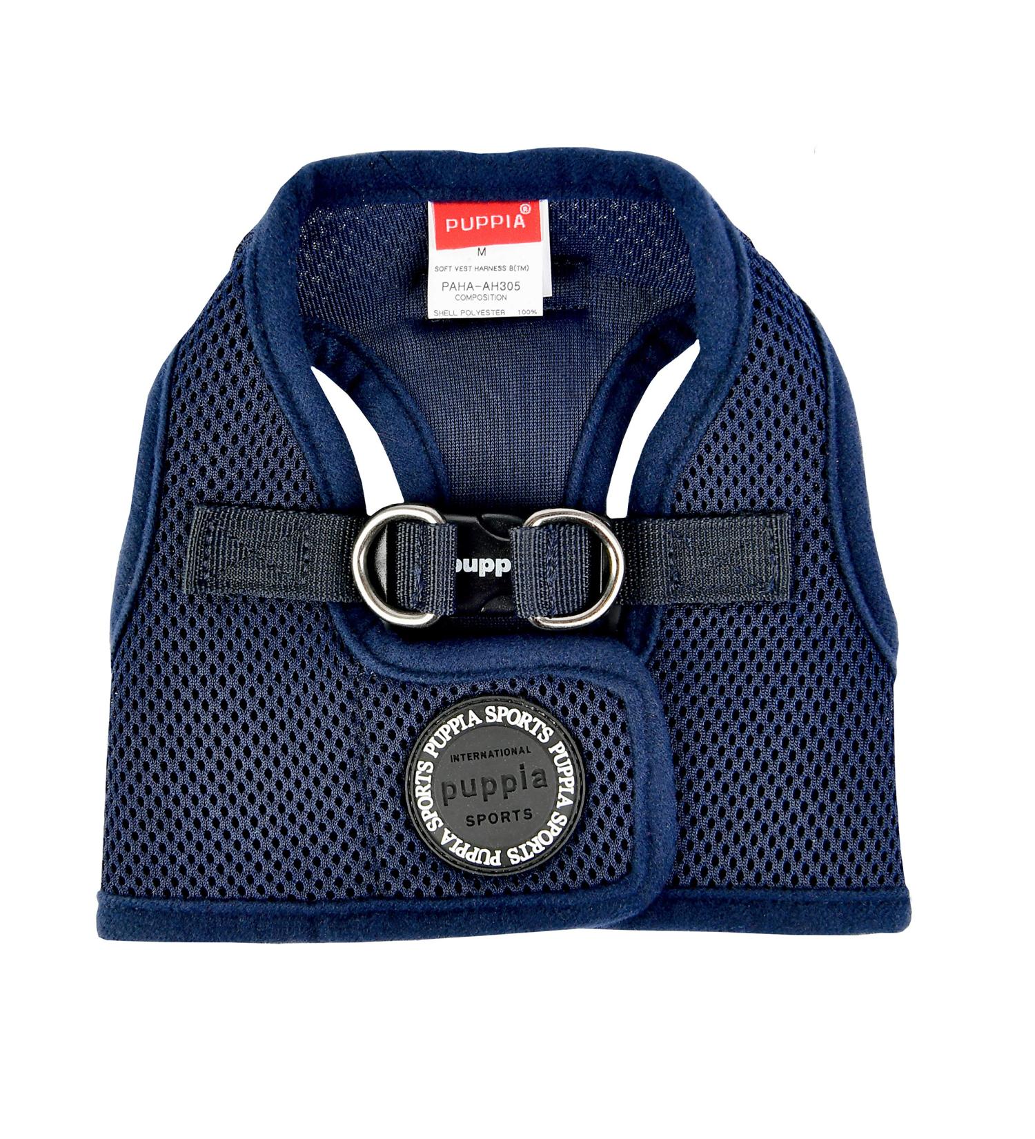 Puppia Dog Harness for Small & Medium Dogs - Soft Vest in Multiple Colors - Atani Train Harness for Dogs Navy - Perfect for Puppies - Buy Online on GoSupps.com