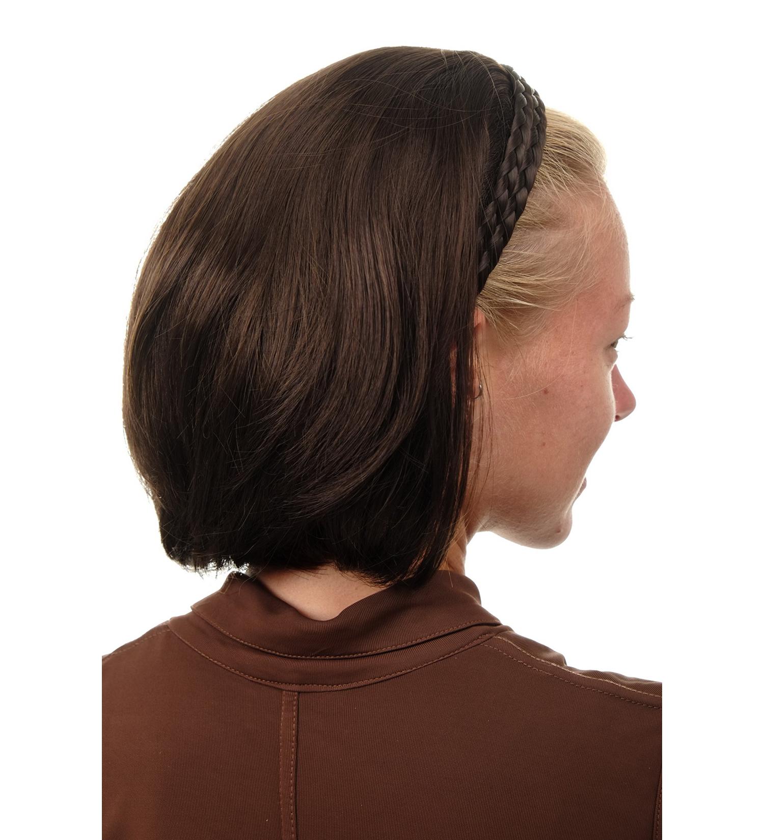 WIG ME UP 90606-6 Half Wig Hairpiece with Braided Headband | Short Shoulder Length Straight Brown (6) - 30 cm | Elegant Style for International Shipping - Buy Online on GoSupps.com