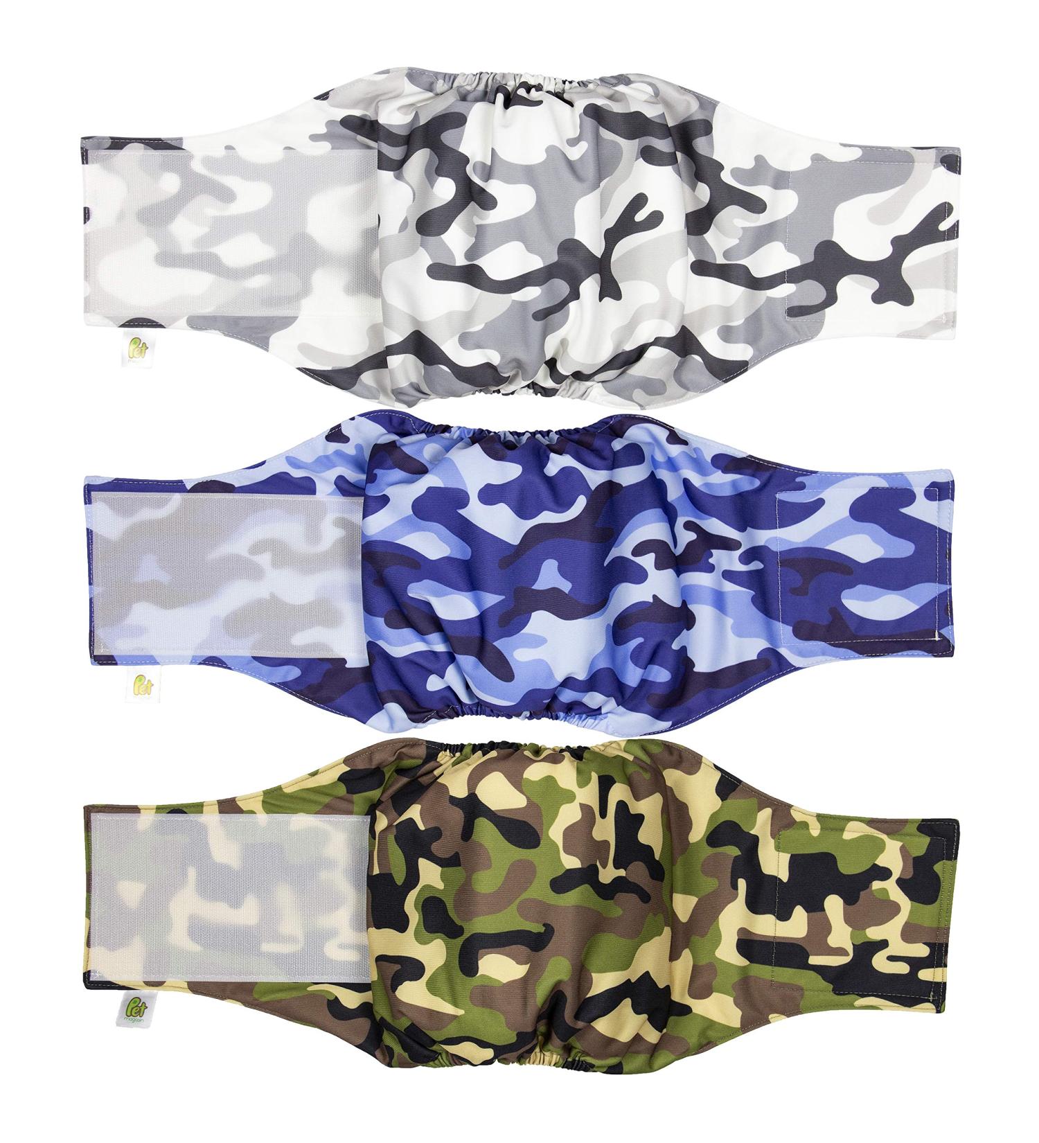 Buy CAMO Male Dog Diapers - 3 Pack (Medium) | Leakproof Comfort & Style for Your Pup - Buy Online on GoSupps.com