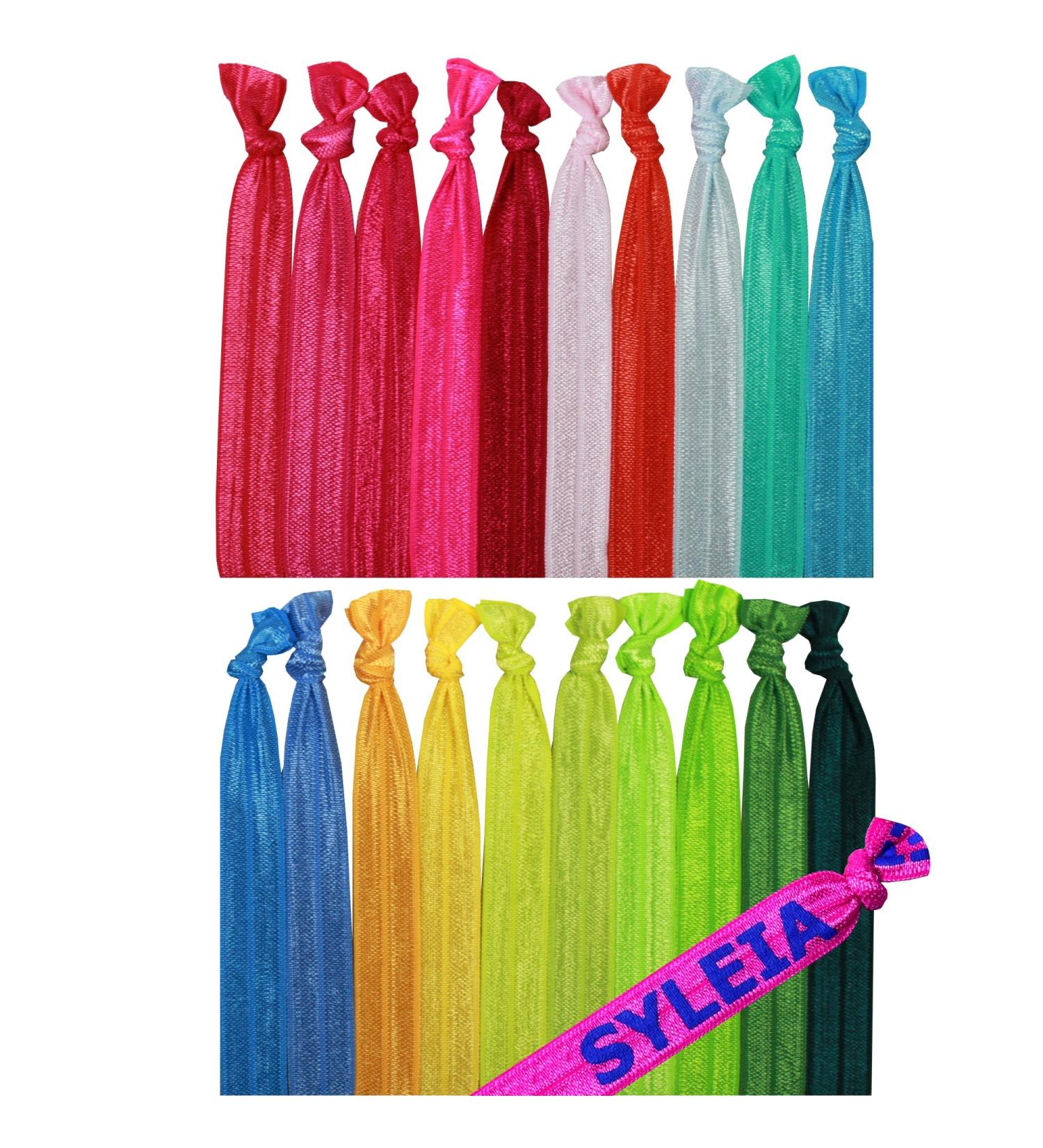Syleia Hand Knotted Hair Ties (20 Pack) - Wildflowers Colors | Stylish and Durable Hair Accessories - Buy Online on GoSupps.com