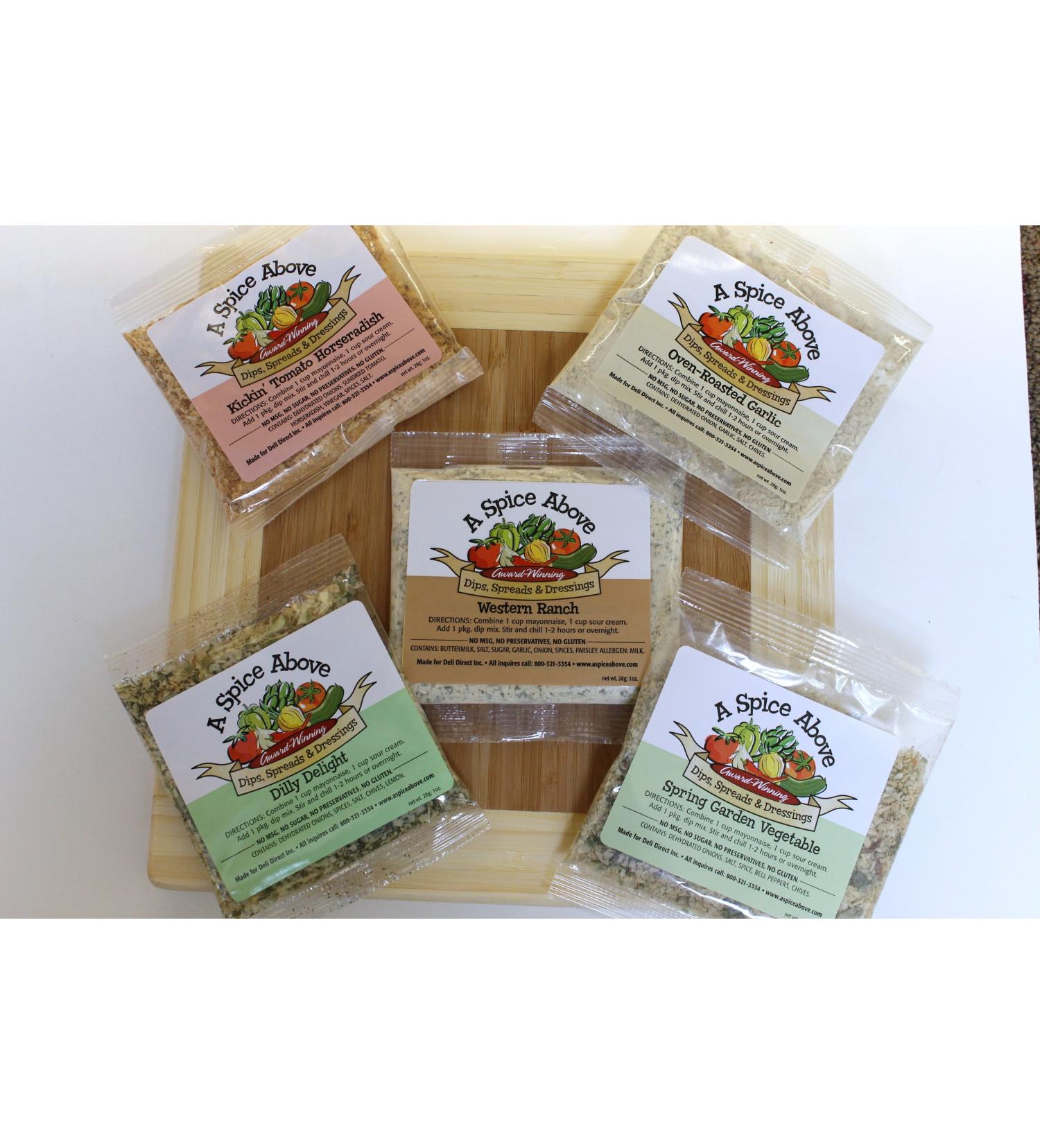 A Spice Above Variety Pack - Set of 5 Gourmet Dips for Delicious Snacking - Buy Online on GoSupps.com