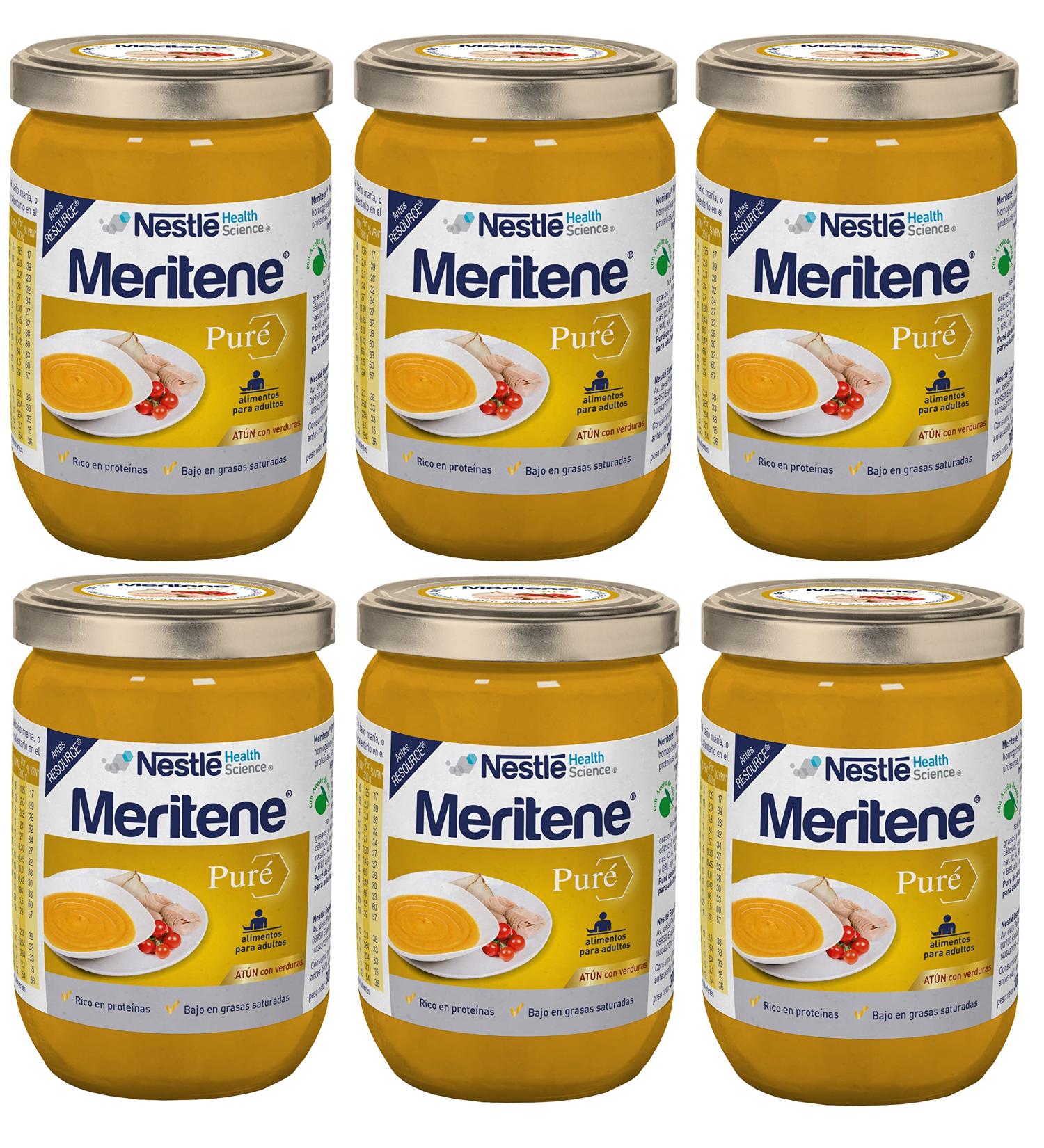 Meritene Mashed Tuna with Vegetables - 300g Pot - Set of 6 Small Pots - Buy Online on GoSupps.com