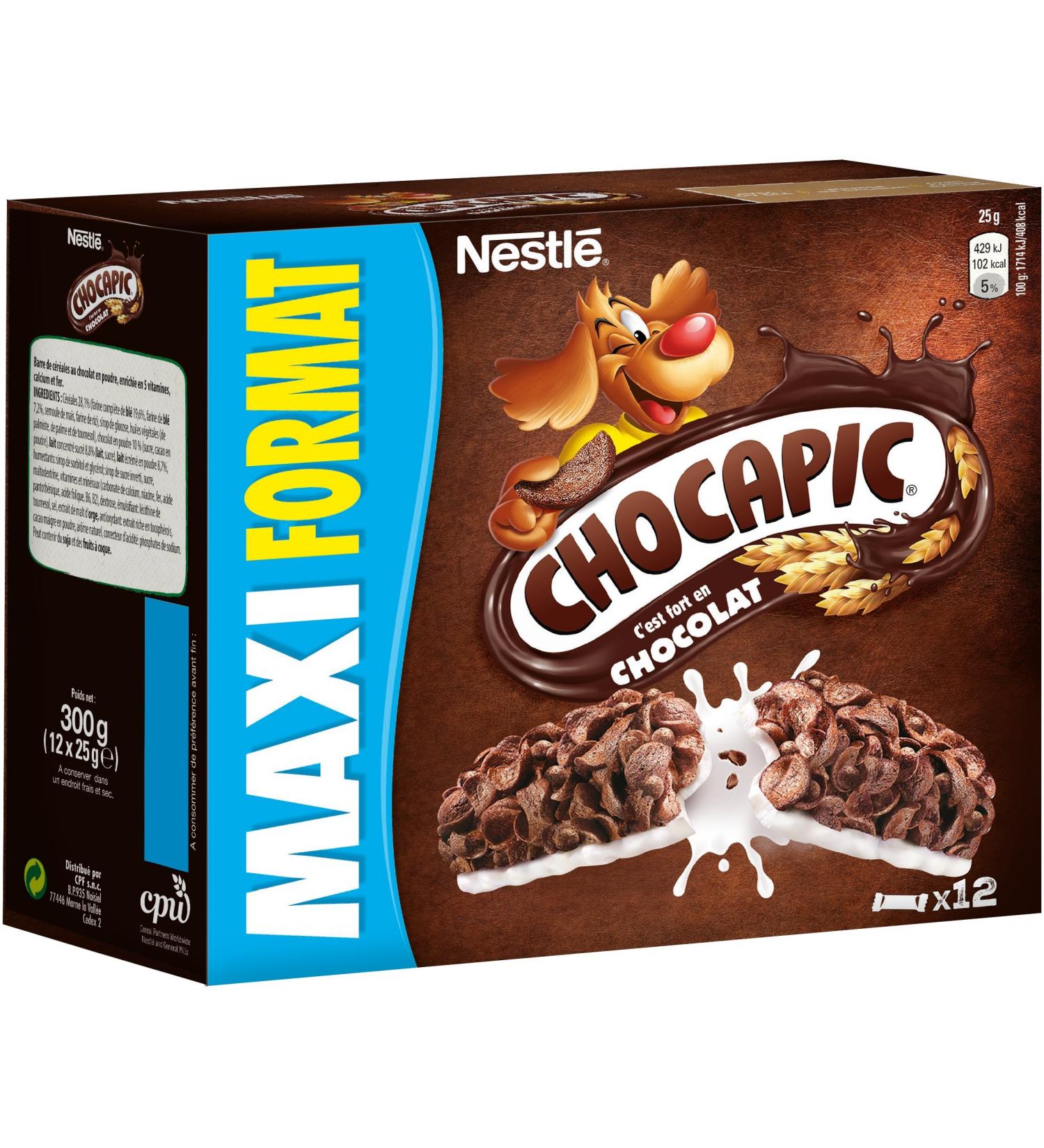  Nestl Nestl CHOCAPIC Cereal Bars - 12 bars of 25g - 300g - Buy Online on GoSupps.com