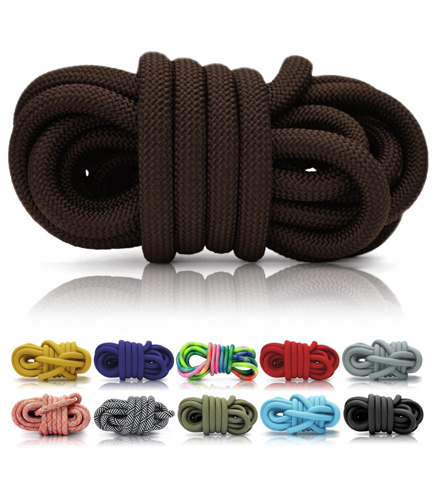 Allesoo 5m Dark Brown Polypropylene Multifilament Dog Leash & Collar - Durable 10mm Tail Rope | International Shipping - Buy Online on GoSupps.com