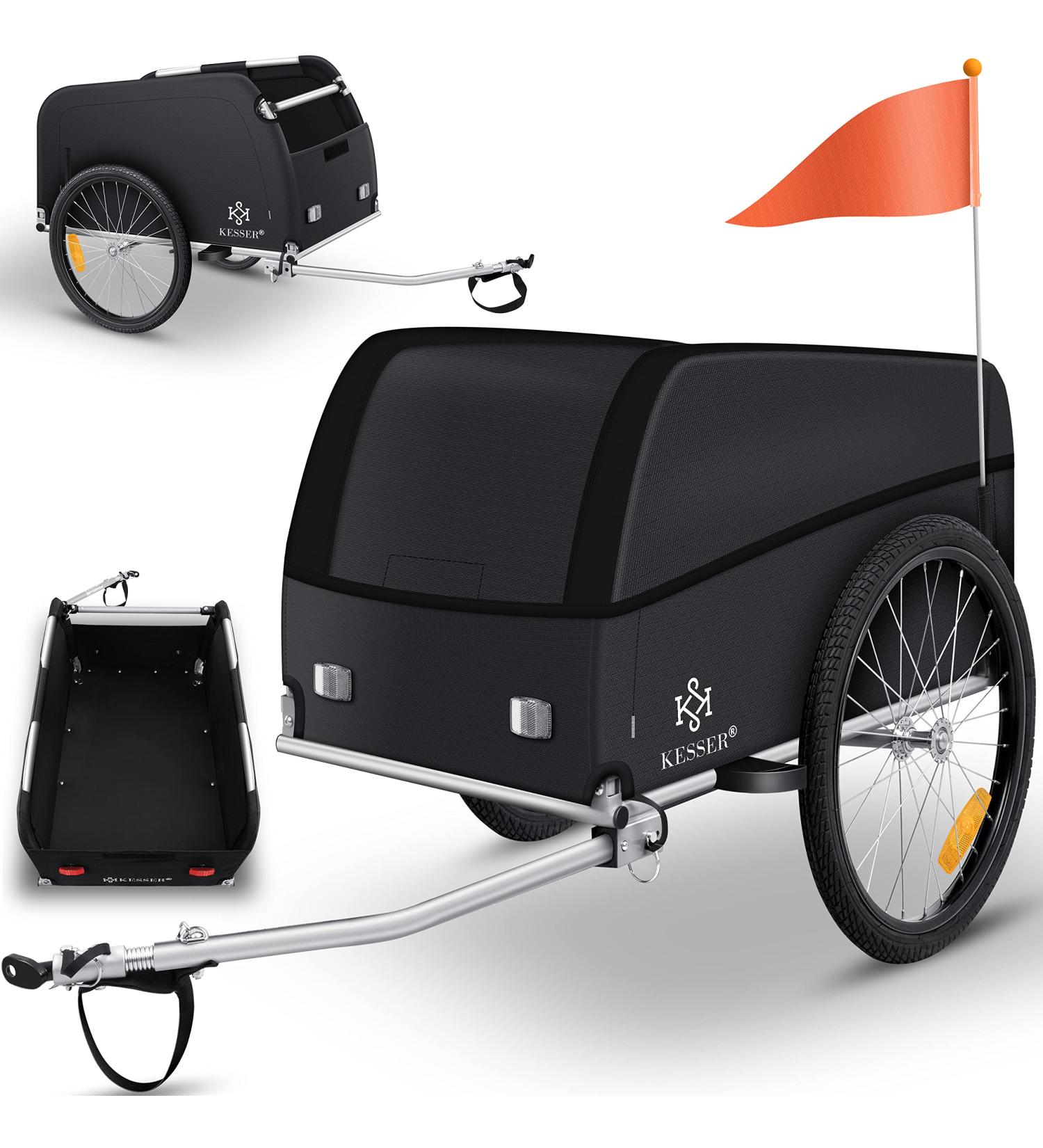 Kesser High-Drawn Bicycle Cargo Trailer | Durable Transport Trailer with Cover & Folding Function - Ideal for All Your Shipping Needs - Buy Online on GoSupps.com