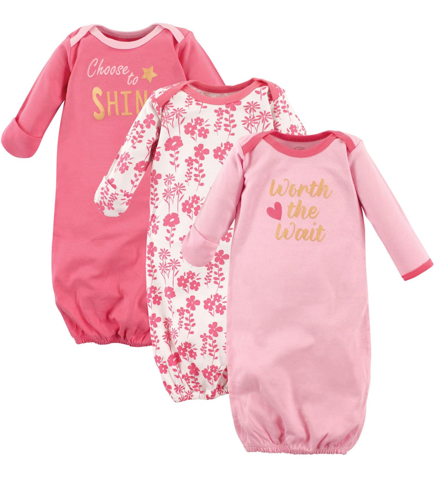 Luvable Friends Baby Girls' Nightgown 0-6 Months Worth the Wait