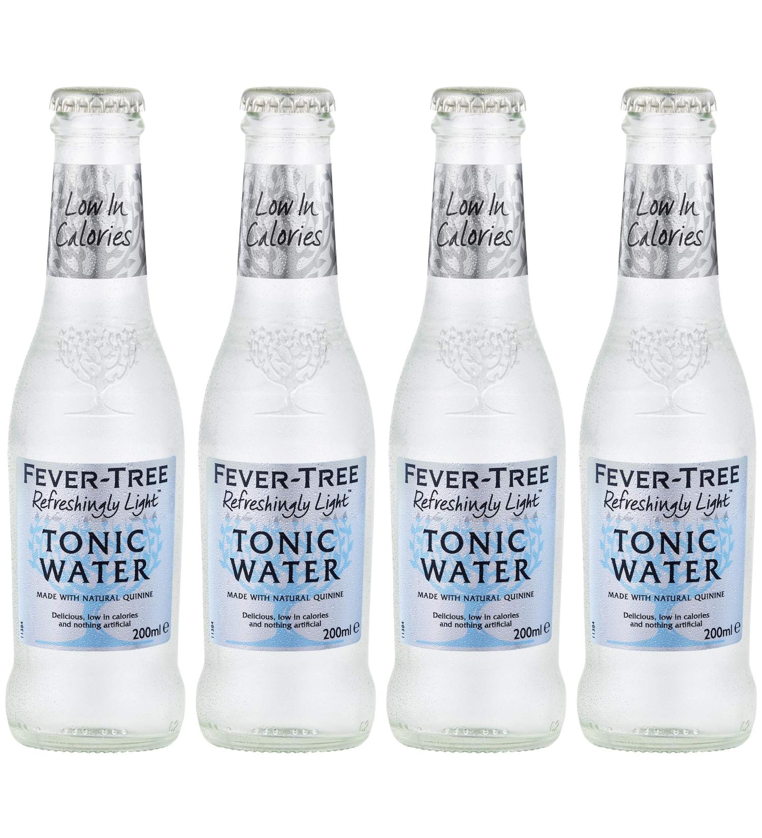 Fever Tree Naturally Light Indian Tonic Water 4 X 200ML - Buy Online on GoSupps.com