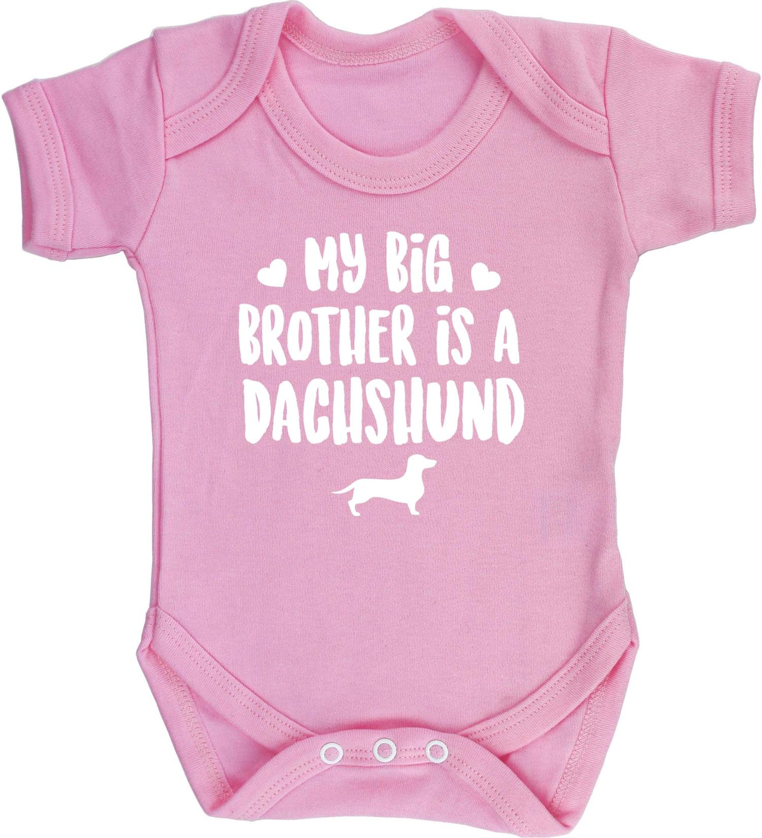 Hippowarehouse Dachshund Big Brother Baby Vest Bodysuit - Short Sleeve for Boys and Girls - Buy Online on GoSupps.com