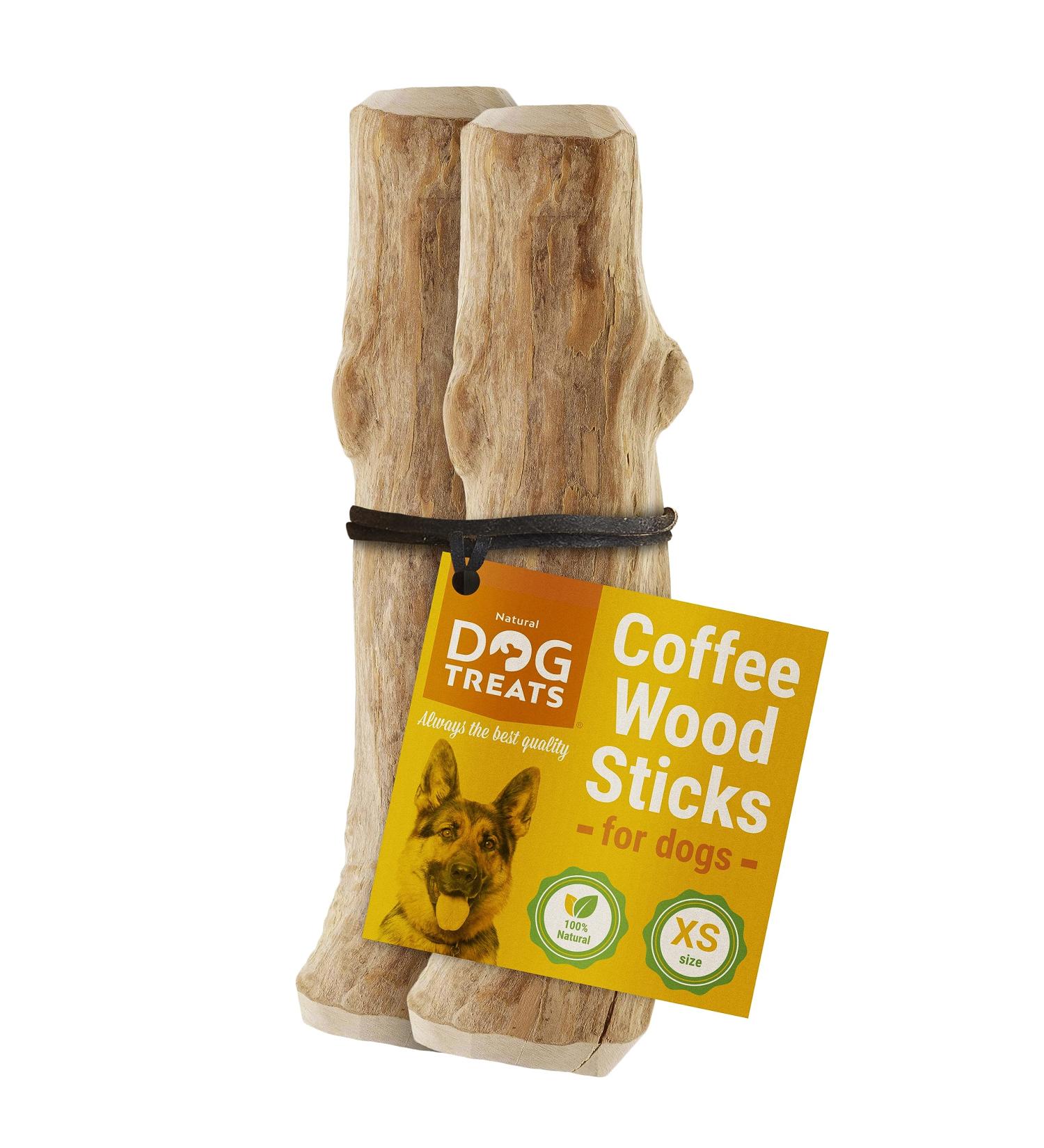 Natural Dog Treats | Chewing Bone & Wood Toys for Dogs | Coffee Wood Chews | Caustab Chewing Wood XS - 2U - Buy Online on GoSupps.com