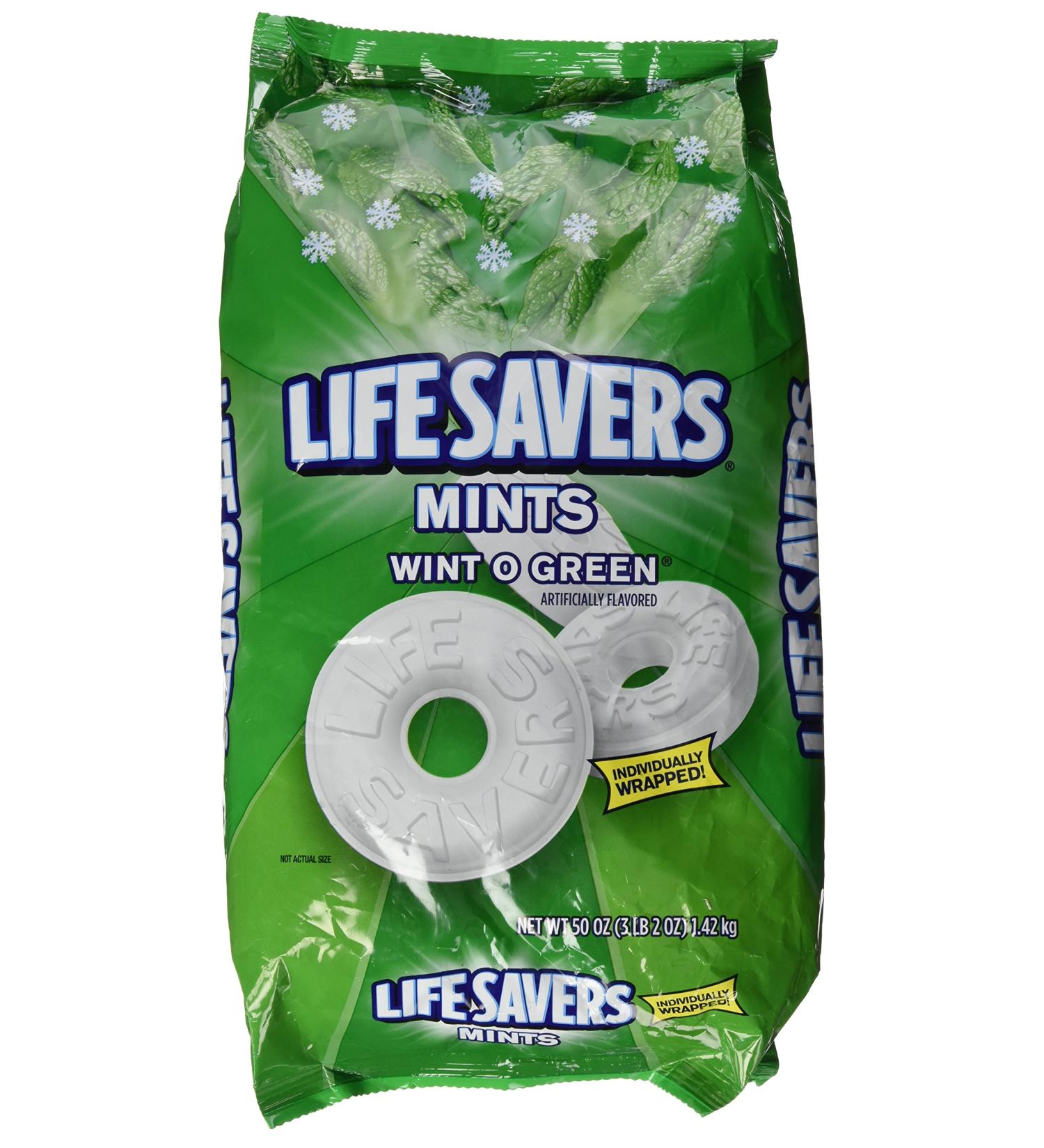 LIFESAVER 21524 Wint-O-Green Hard Candy 50oz Bag - Refreshing Mint Flavor - Buy Online on GoSupps.com