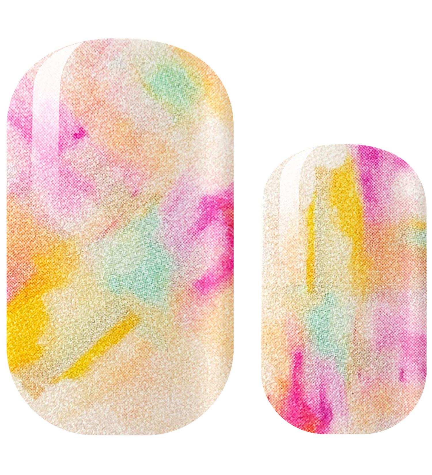 Shop Avoa Beauty Happy Little Accidents Nail Film - Colorful Self-Adhesive Nail Wraps | Long-Lasting Nail Art in Pink Yellow Blue & White - Buy Online on GoSupps.com