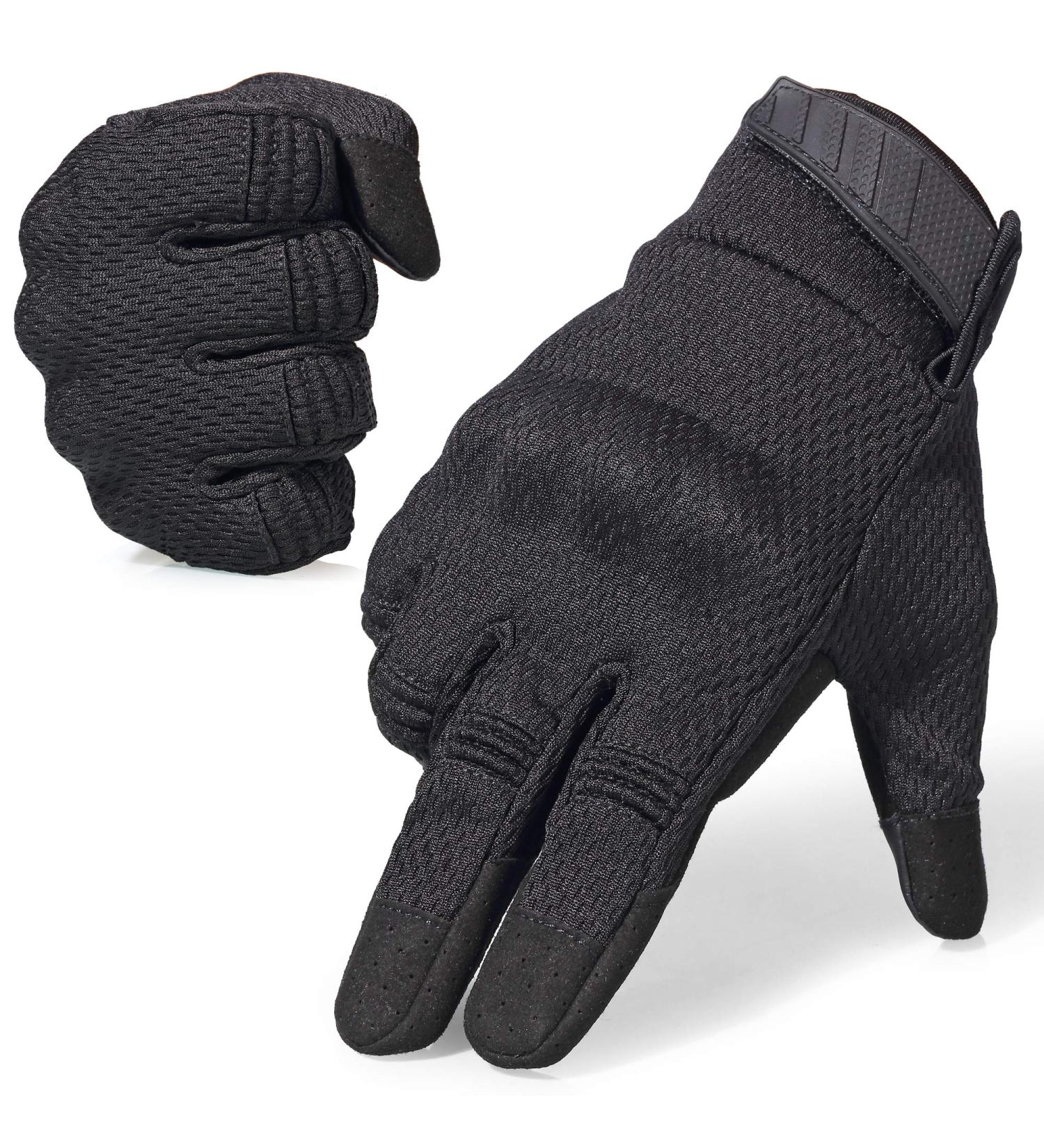 AXBXCX Breathable Full Finger Tactical Gloves - Black, Medium | Ideal for Airsoft, Paintball, Motorcycle, Cycling, Hunting | Touch Screen Compatible - Buy Online on GoSupps.com