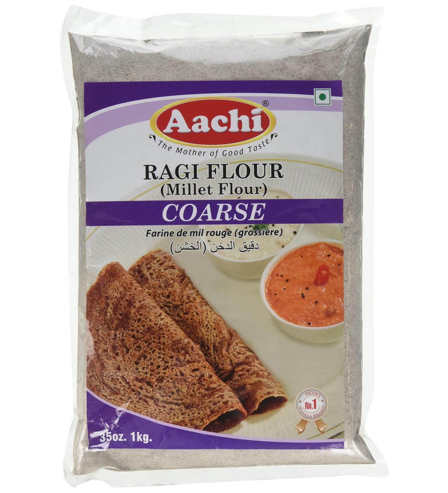 Aachi Ragi Flour (Millet Flour) 2 lb - Coarse Ground for Nutritious Baking - Buy Online on GoSupps.com