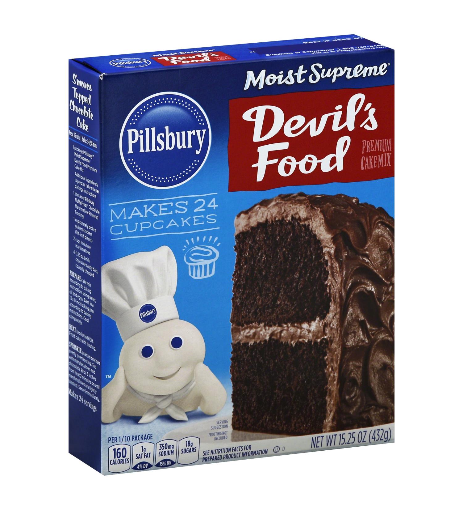 Pillsbury Devils Food Moist Supreme Premium Cake Mix 432g - Buy Online on GoSupps.com