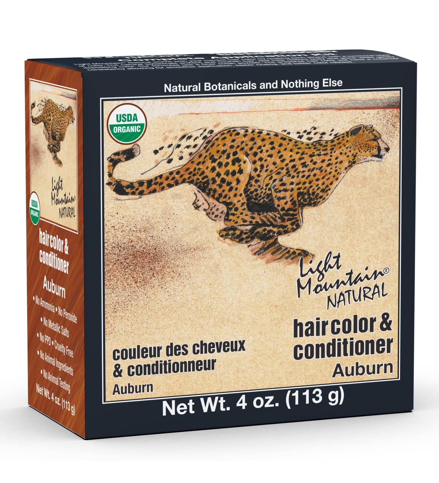 Buy Light Mountain Hair Color & Conditioner - Auburn 4 oz Powder | Natural & Vegan Friendly - Buy Online on GoSupps.com