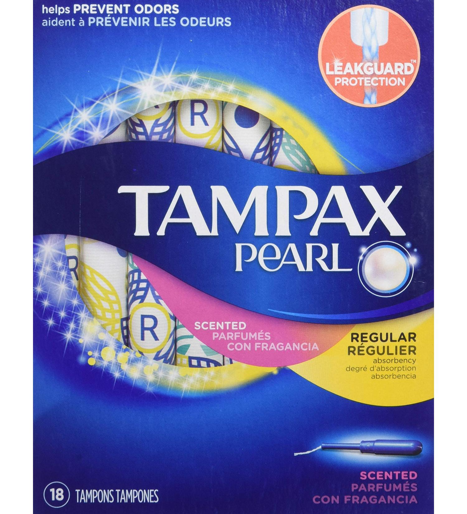 Tampax Pearl Tampons Fresh Scent - Regular - 18 ct Blue | Buy Online Today! - Buy Online on GoSupps.com
