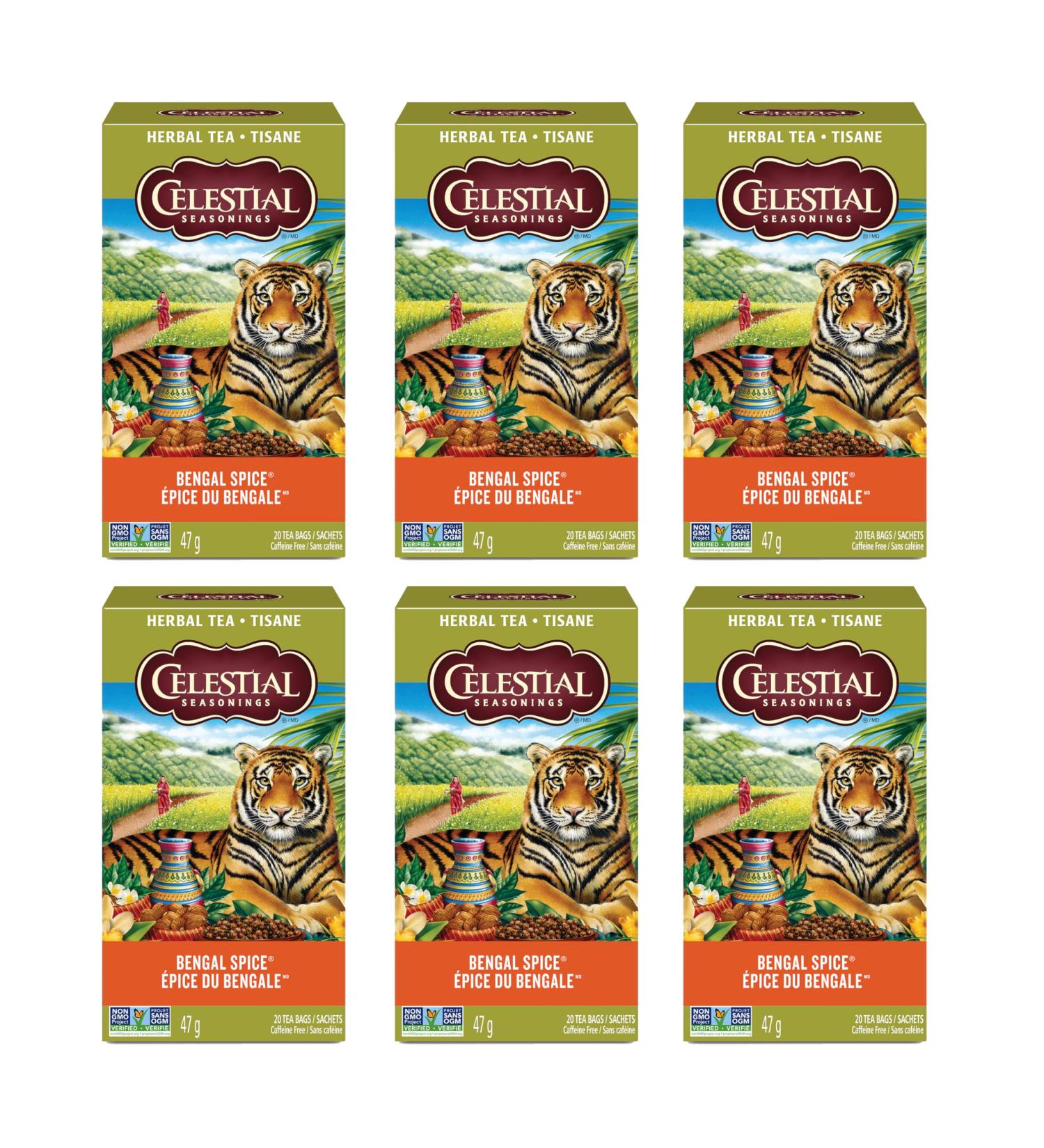 Celestial Seasonings Bengal Spice Herbal Tea (Pack of 6) White - Buy Online on GoSupps.com