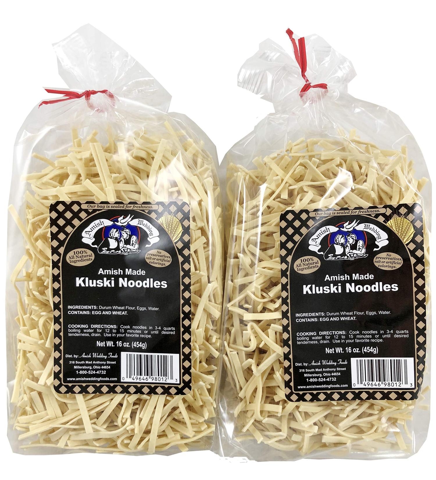 Amish Wedding Kluski Noodles, 16 Ounce Bag (Pack of 2)