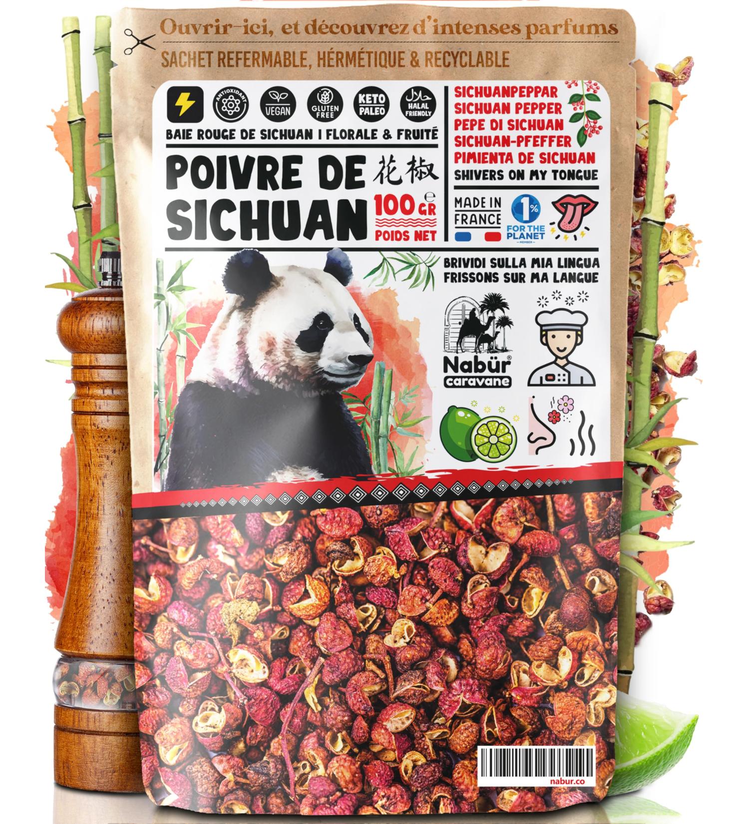 Nab r - 100gr Poivre de Sichuan Rouge Baie de Sichuan Sachet h rm tique Poivre Rouge Chine 100 gr - Buy Online on GoSupps.com