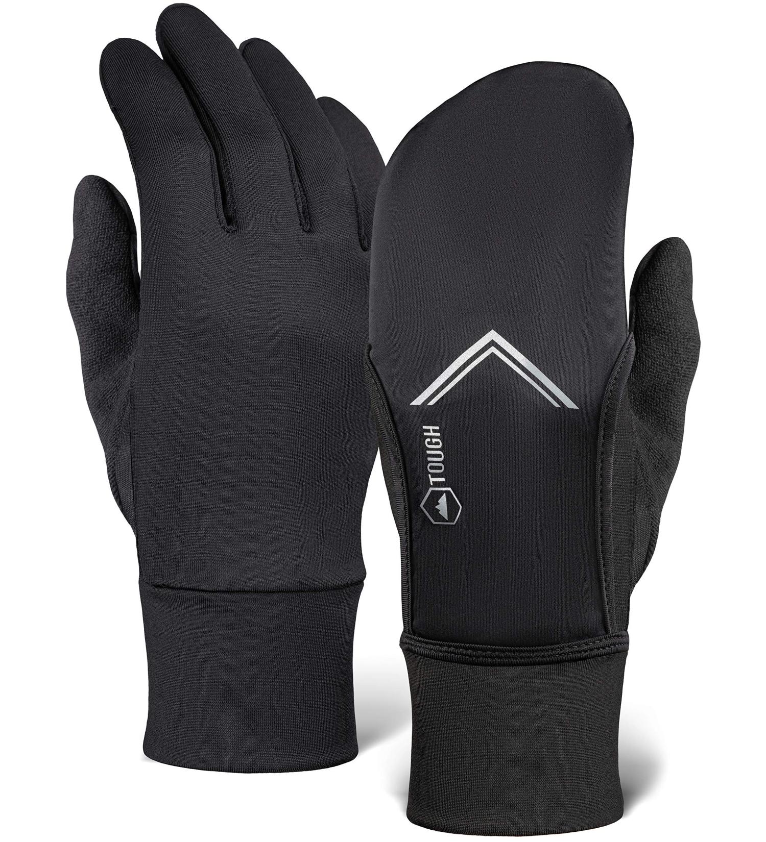 Touch Screen Running Mitten Gloves - Winter Glove Liners for Texting, Cycling & Driving - Thin, Lightweight & Warm Thermal Gloves for Men & Women - X-Small/Small - Buy Online on GoSupps.com