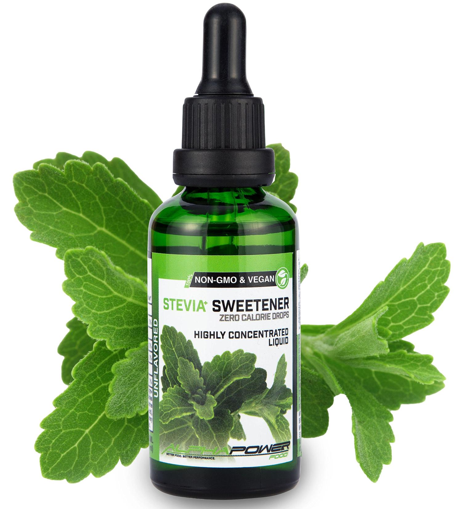 ALPHAPOWER FOOD Stevia Liquid Sweetener | Zero Calorie Pure Sugar Substitute - 50ml - Buy Online on GoSupps.com