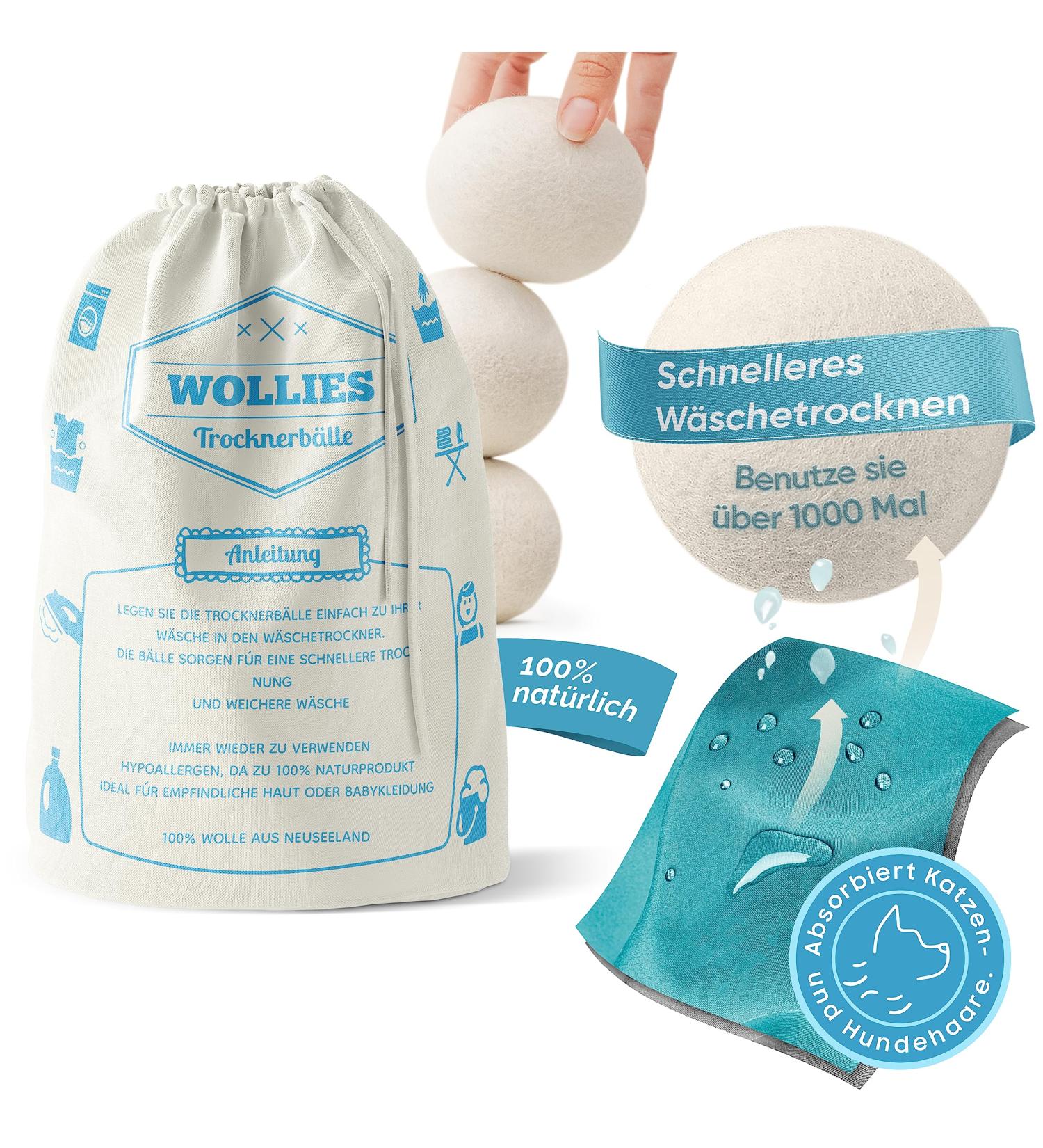 Home DEPT 100% Sheep Wool Dryer Balls | Faster Drying & Softer Laundry | Eco-Friendly Laundry Solution - Buy Online on GoSupps.com