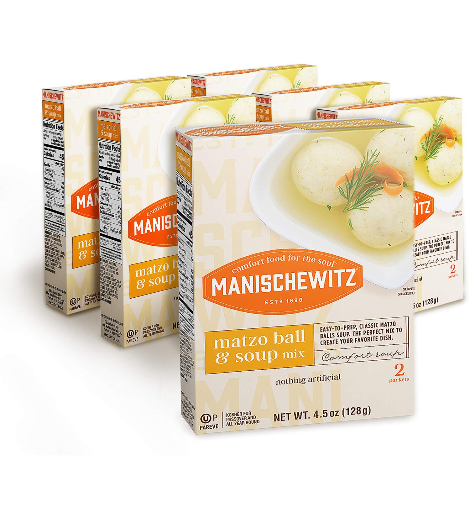 Manischewitz Matzo Ball and Soup Mix 4.5oz Box (Pack of 6) | 27 oz Total - Buy Online on GoSupps.com