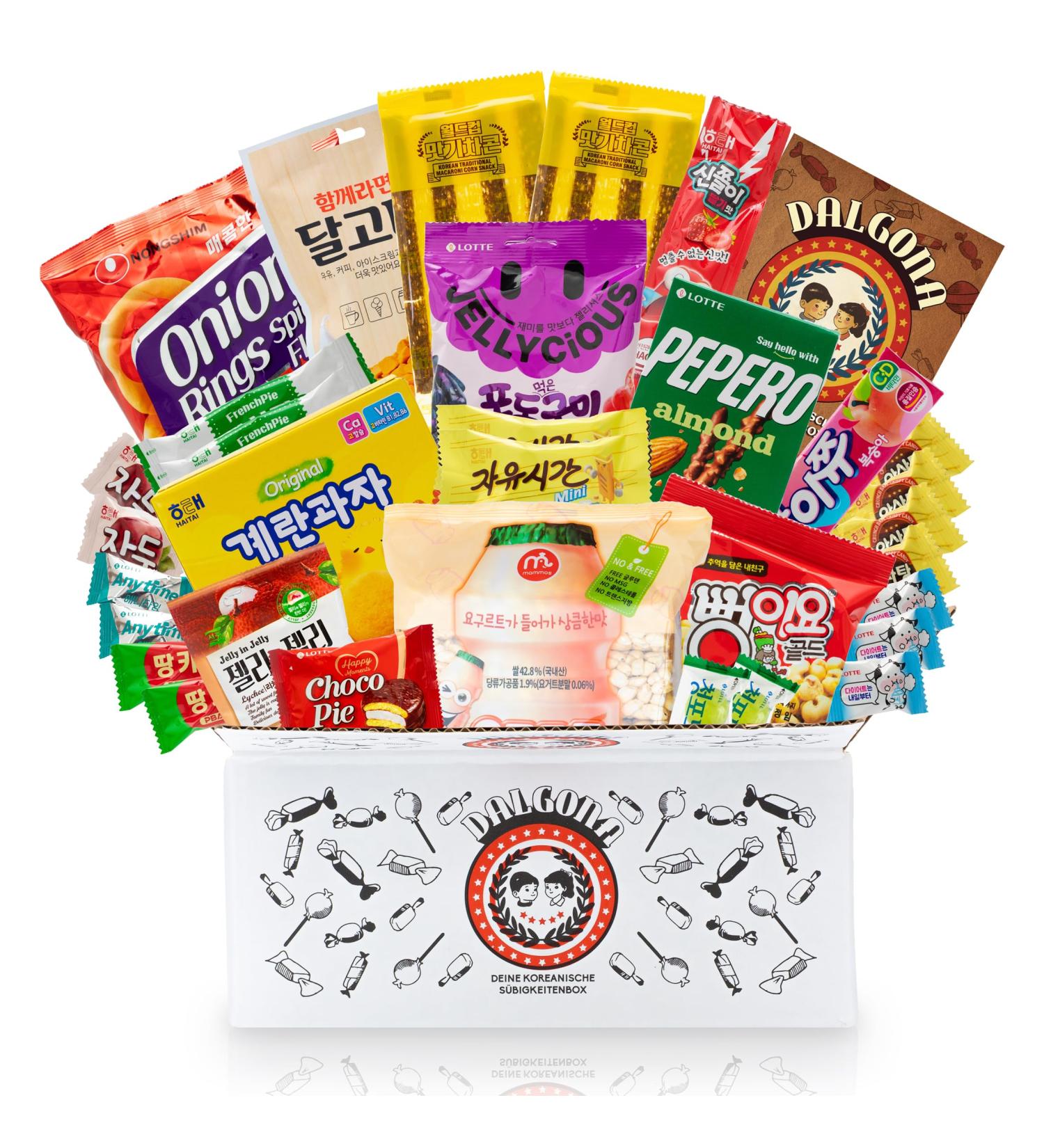 XXL Dalgona Box: Over 30 Premium Korean Sweets & Snacks - International Shipping Available! - Buy Online on GoSupps.com