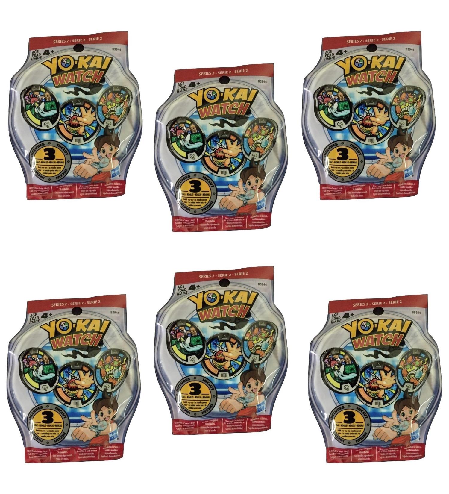 Yo-Kai Series 2 Medals - Six Blind Bags Bundle - 18 Random Medals