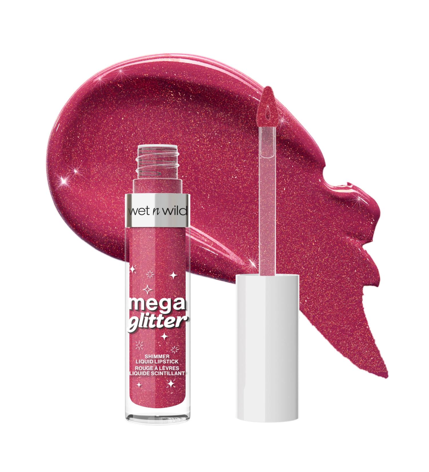 Wet n Wild Mega Glitter Shimmer Liquid Lipstick Gloss Finition Mat-Glitter Formule L g re avec Vitamine E pour des L vres Nourries et Confortables Pink Future - Buy Online on GoSupps.com
