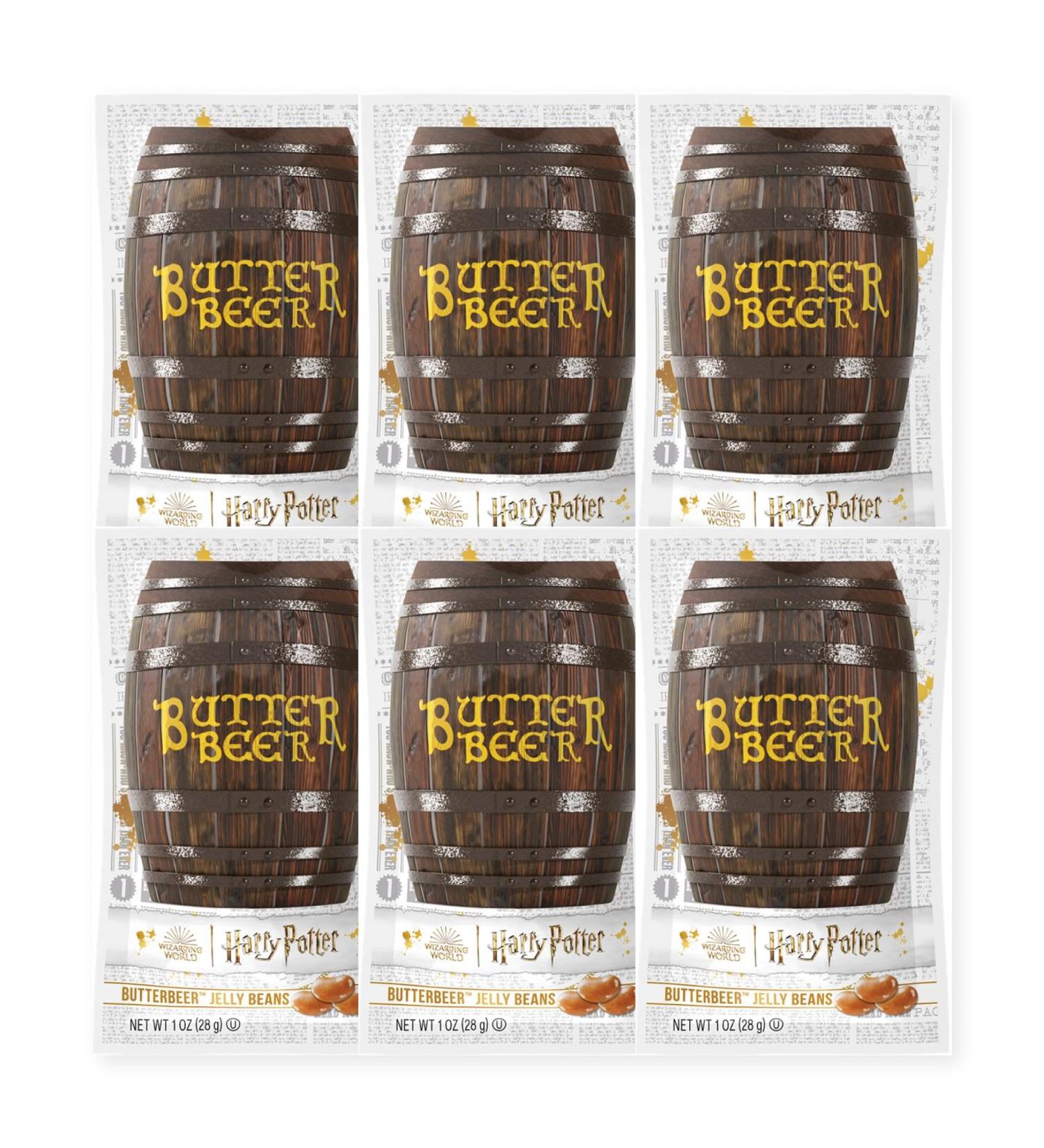 Jelly Belly Harry Potter Butterbeer Jelly Beans Bag 28g 6-Pack - Holidays & Christmas Candy - Vegan Candy Dairy Free Snacks Gluten Free Kosher Candy Bulk Candy Stocking Stuffers for Teens - Buy Online on GoSupps.com
