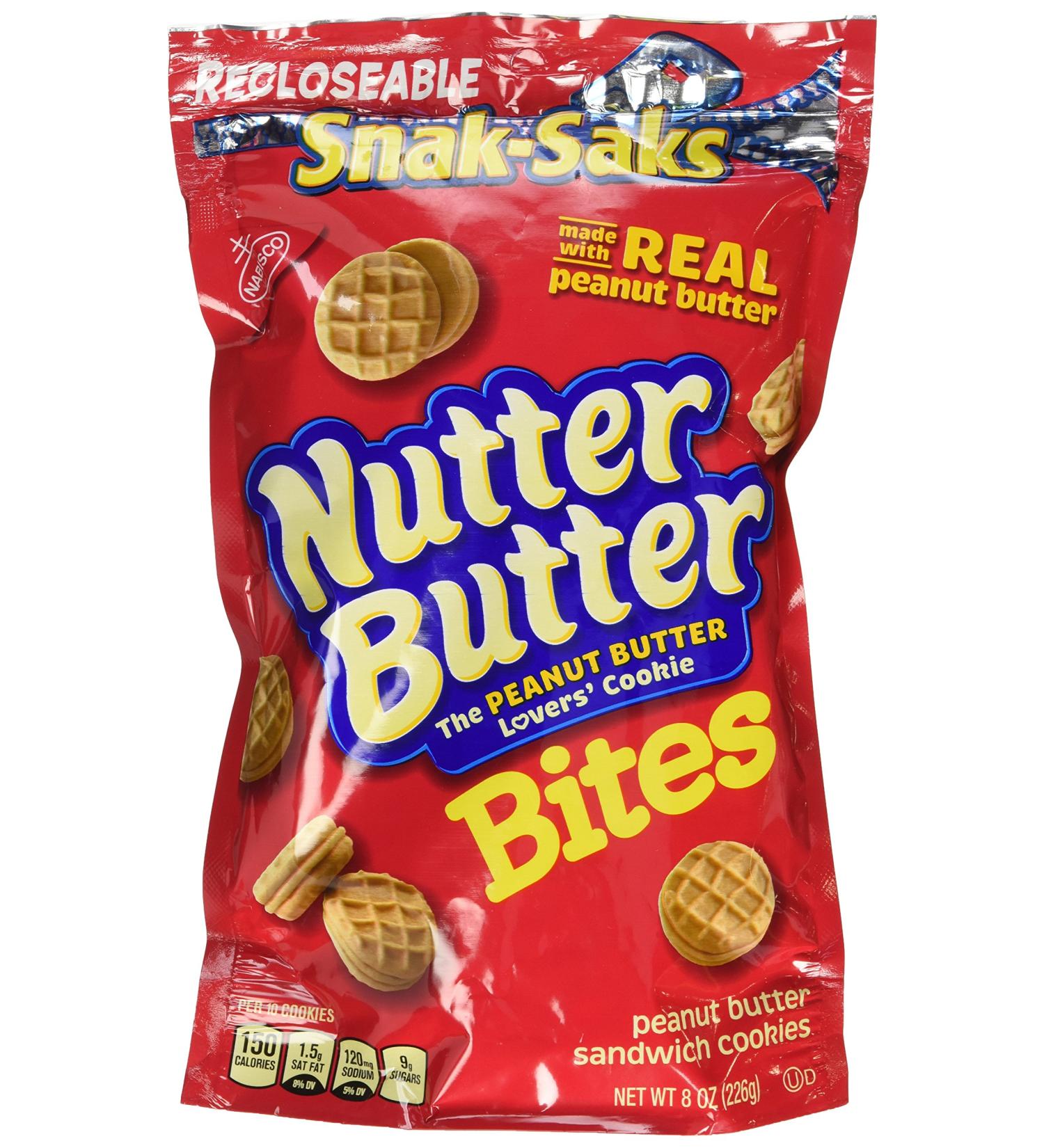 Nabisco Mini Nutter Butter Bite Size Snak-Saks 8oz Bag - Pack of 3 - Buy Online on GoSupps.com