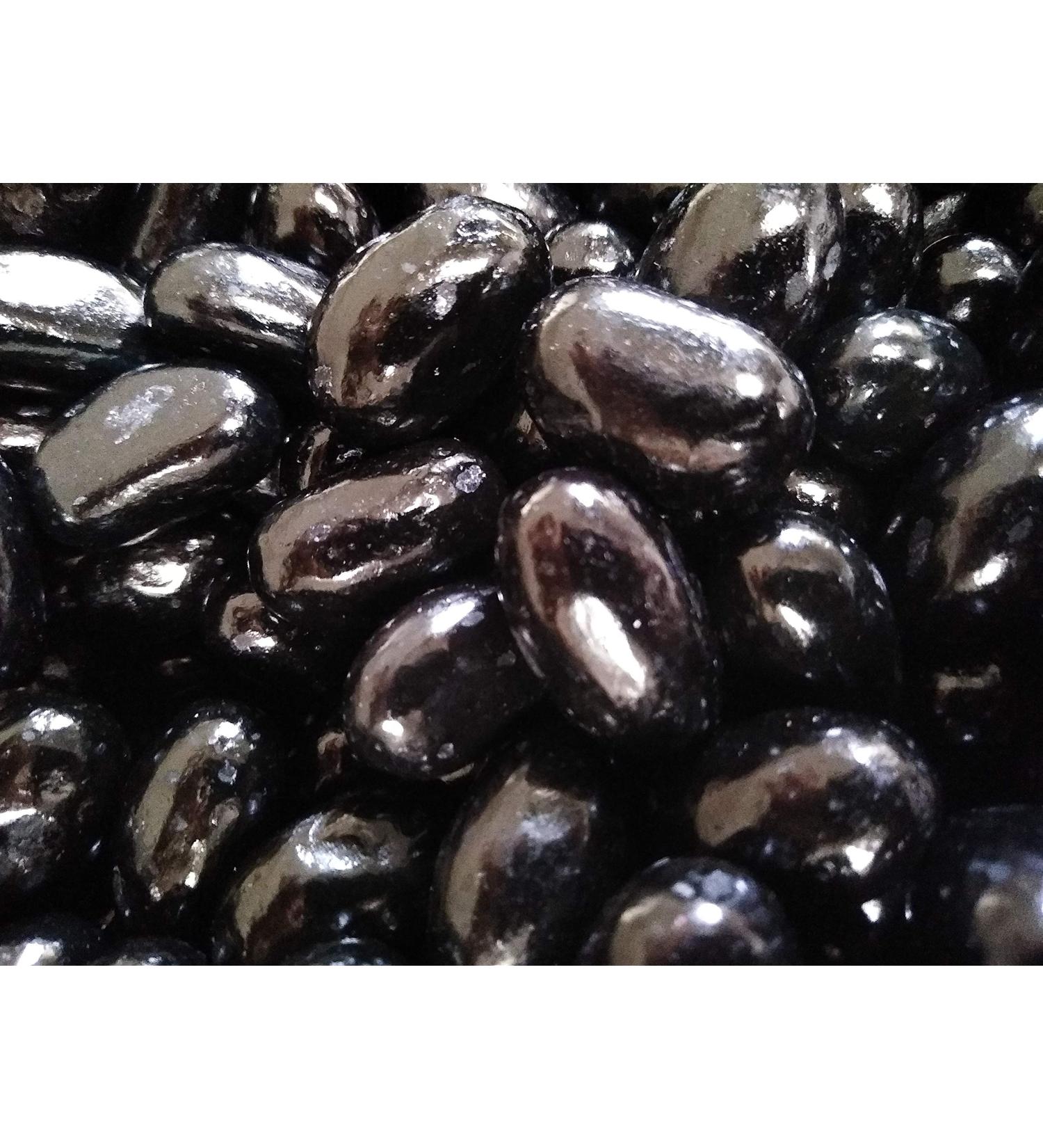 Jumbo Licorice Jelly Beans - 2 lbs of Extra Large Black Jelly Beans - Fresh & Delicious Licorice Candy - 2 Pound Pack - Buy Online on GoSupps.com